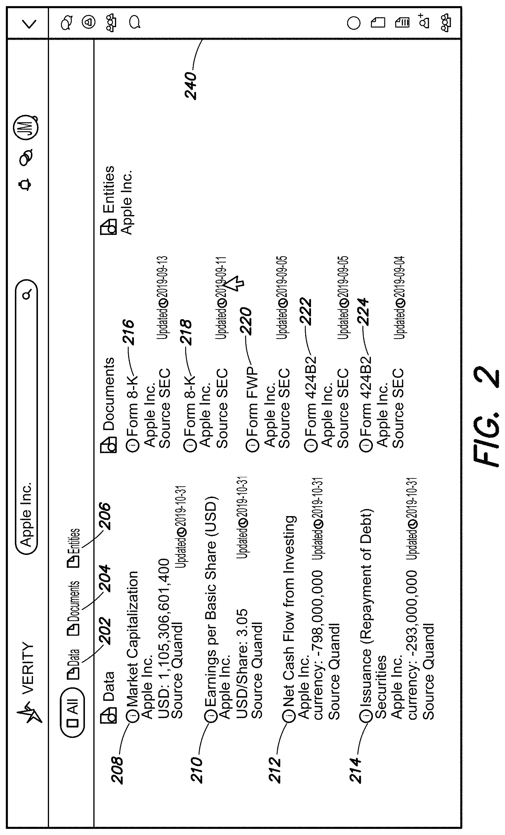 Patent US11782997 Figure 2 – Information platform systems and methods