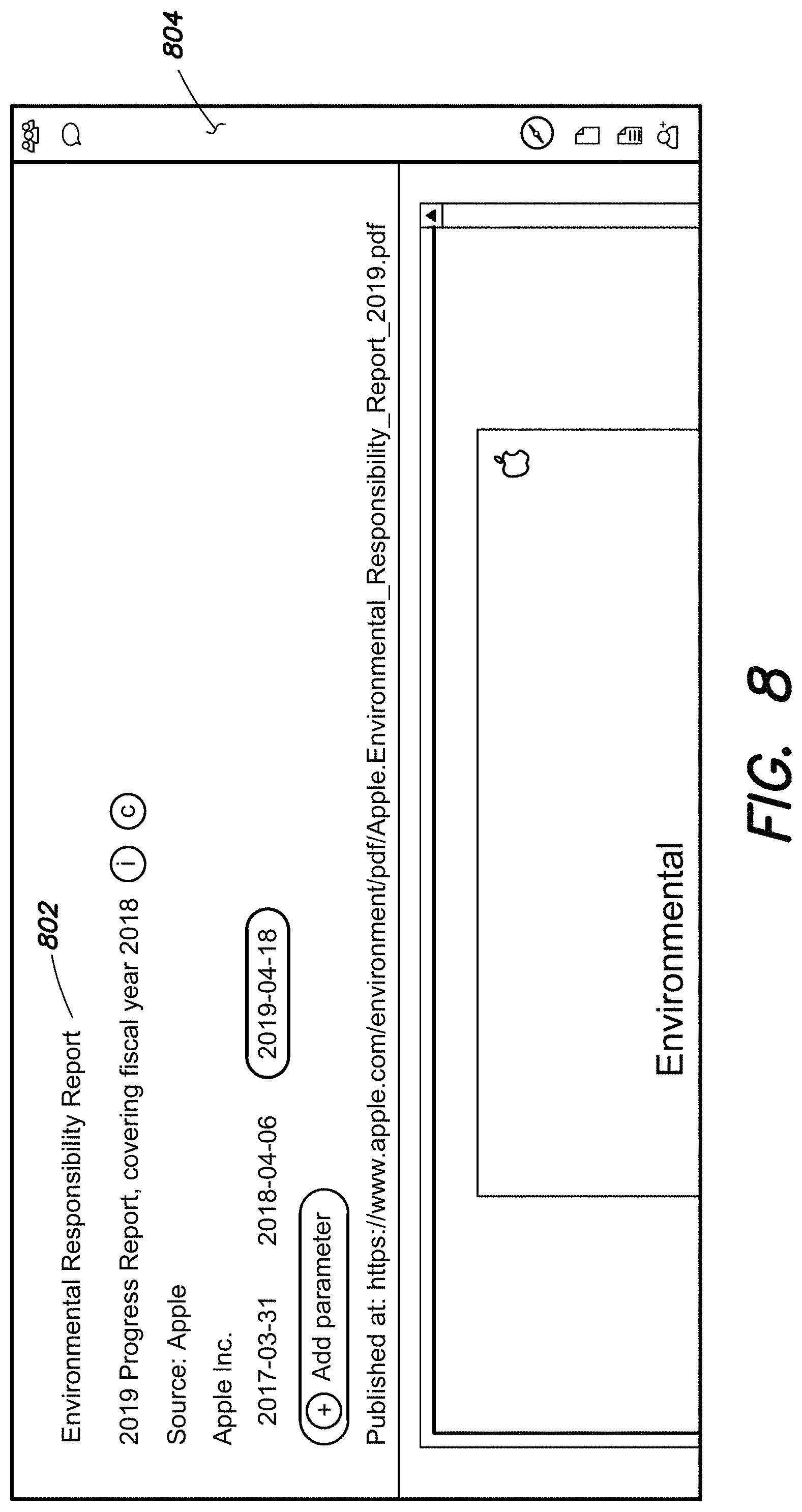 Patent US11782997 Figure 8 – Information platform systems and methods