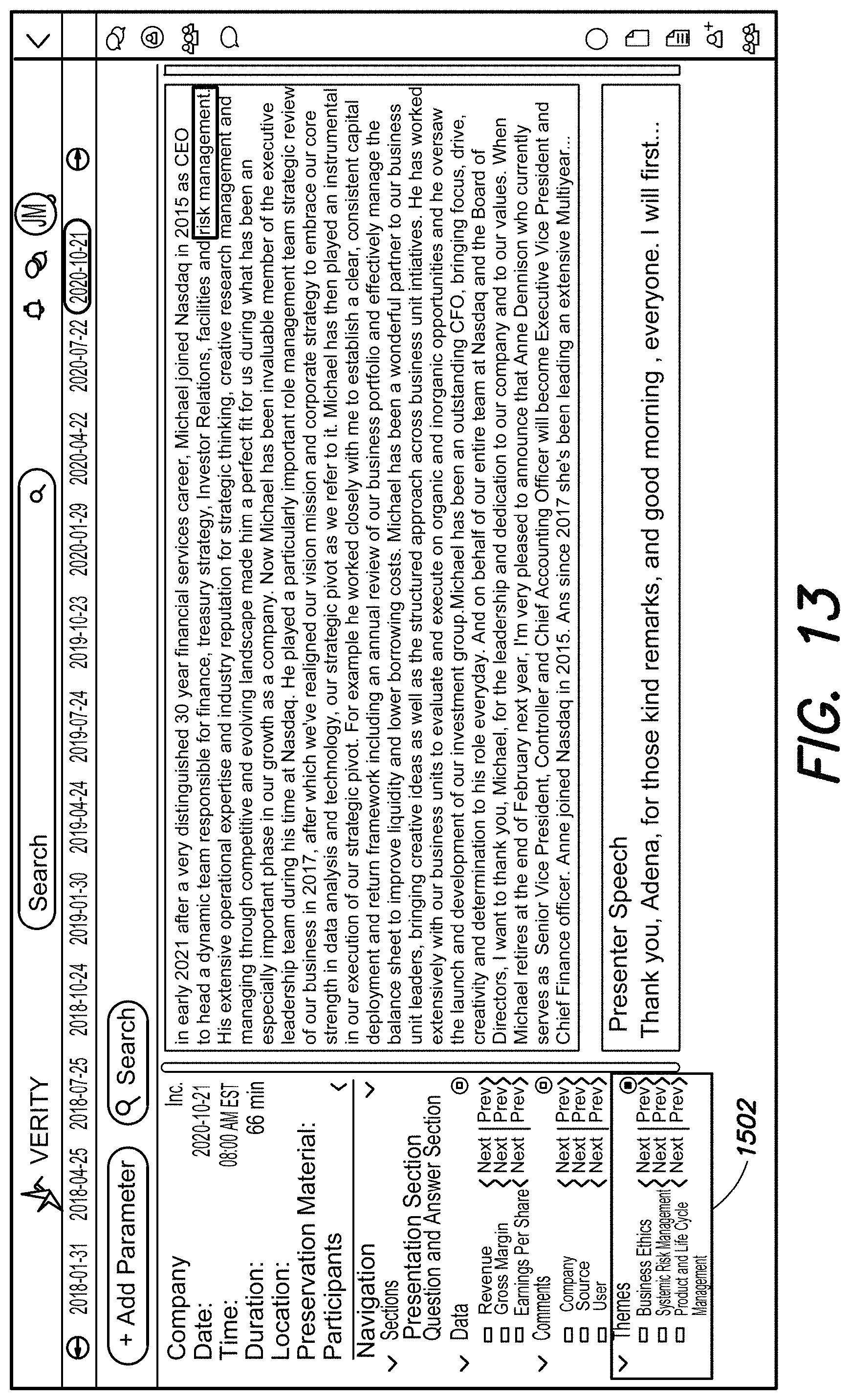 Patent US11782997 Figure 16 – Information platform systems and methods