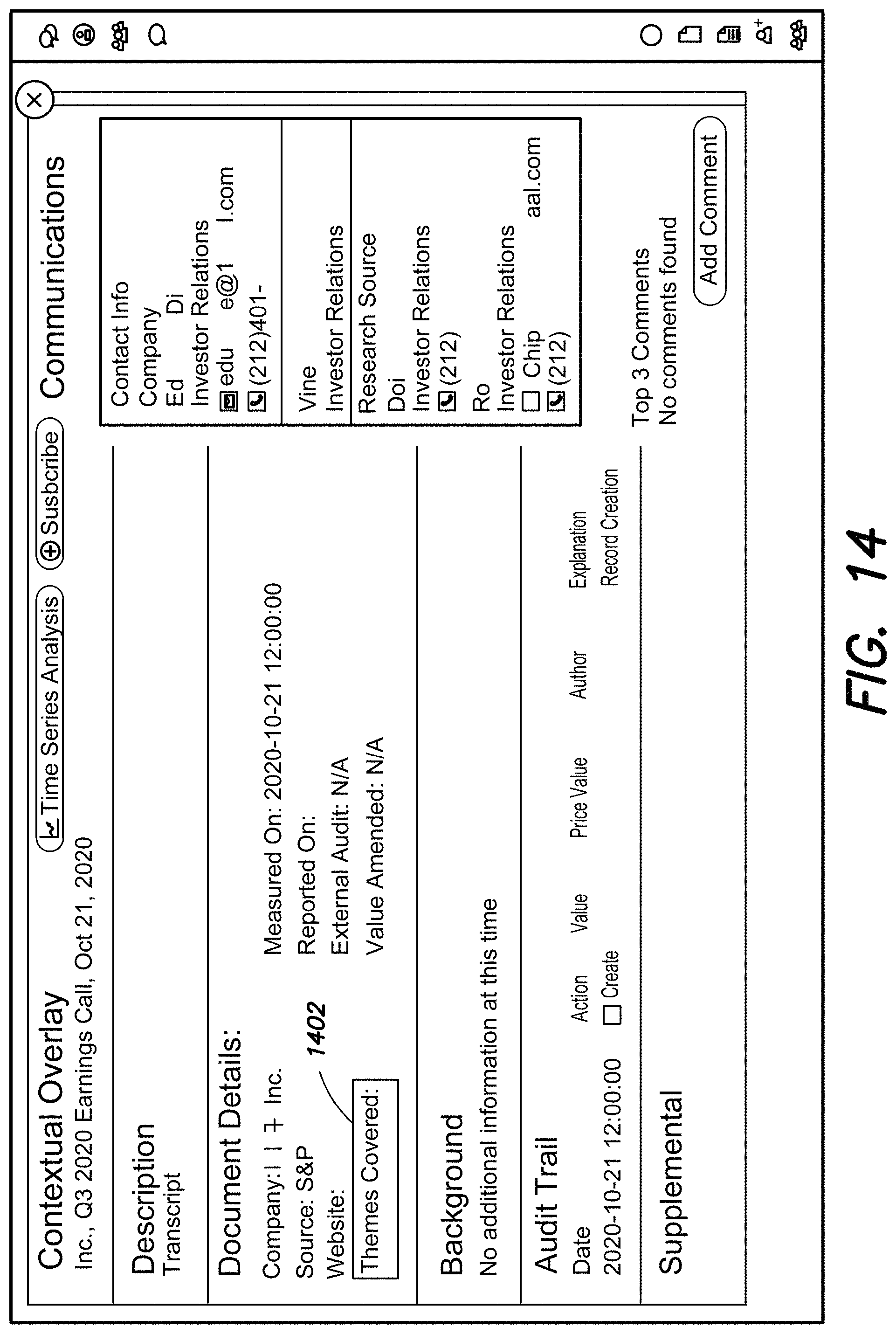 Patent US11782997 Figure 17 – Information platform systems and methods