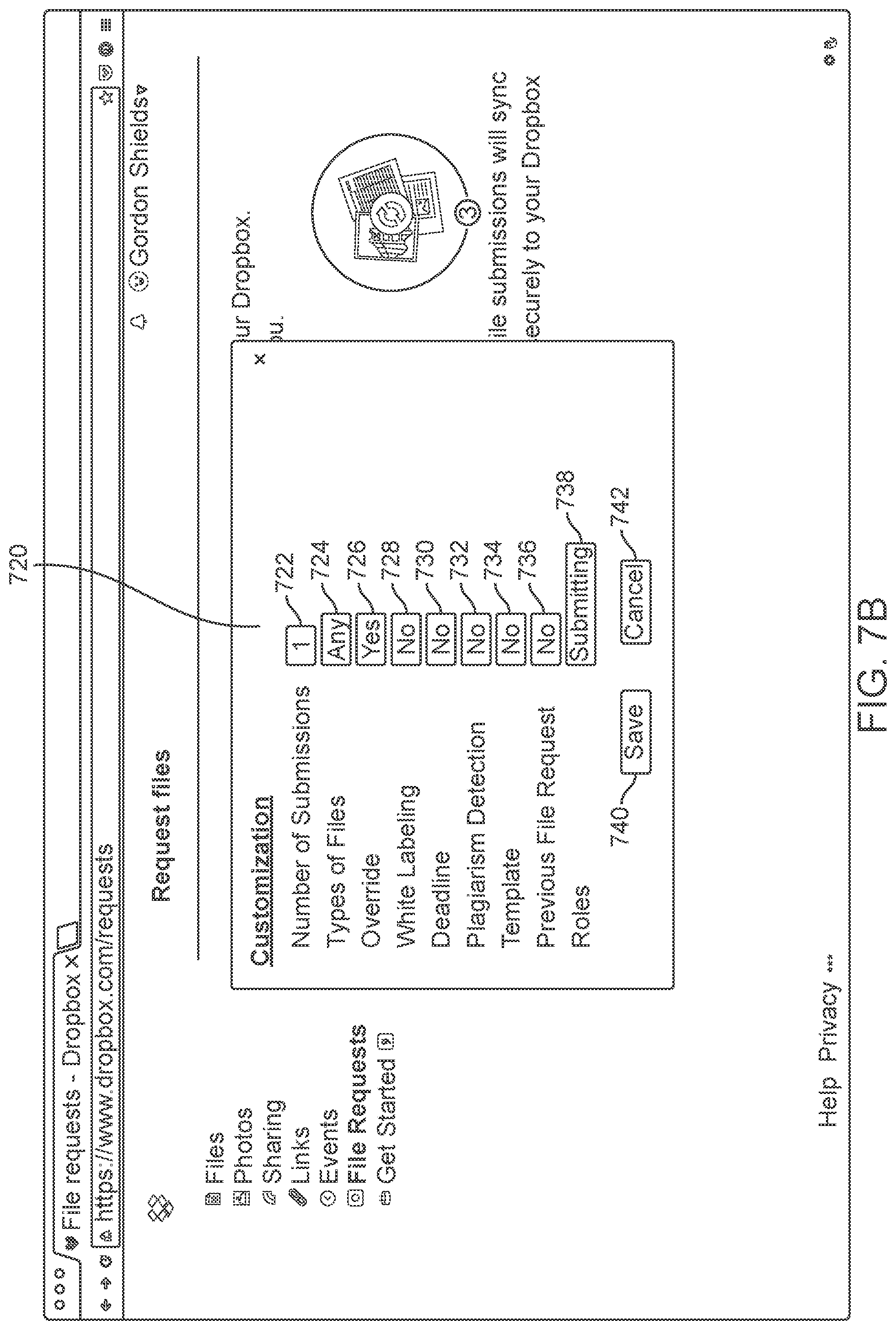 Patent US11783059 Figure 10 – Collection folder for collecting file submissions