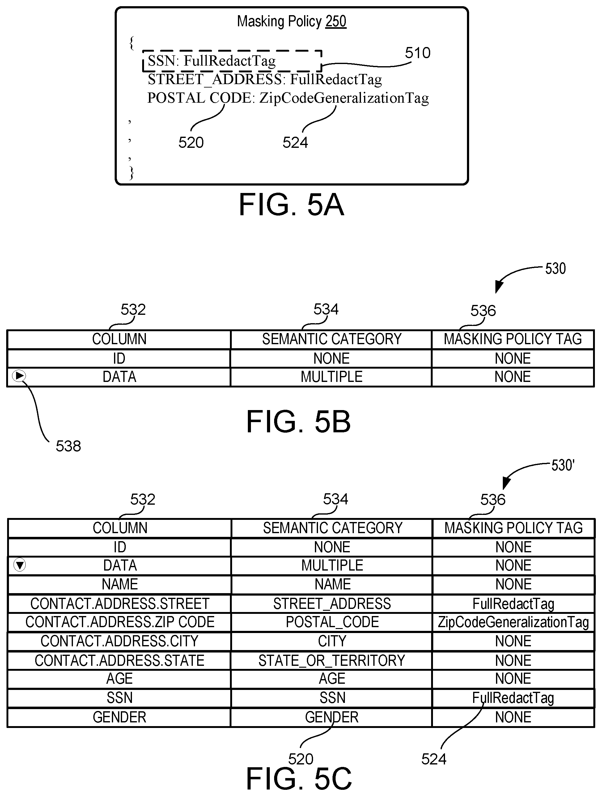 Patent US11783078 Figure 6 – Database redaction for semi-structured and unstructured data