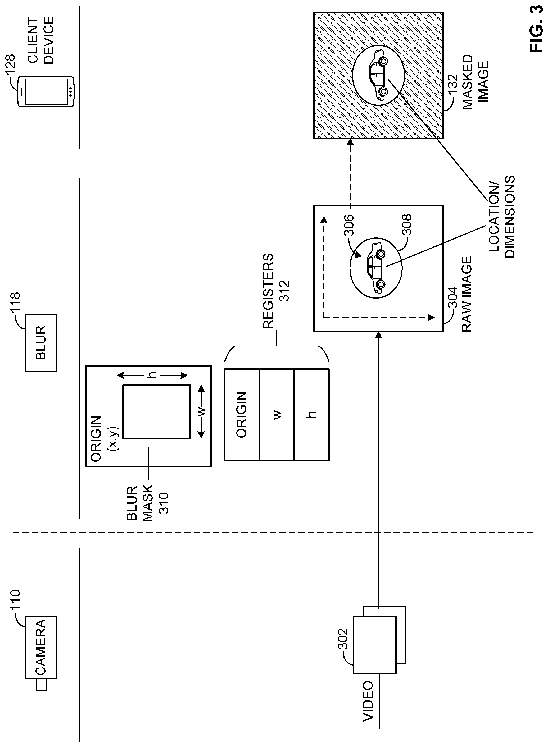 Patent US11783086 Figure 3 – Methods and apparatus to generate masked images based on selective privacy and/or location tracking