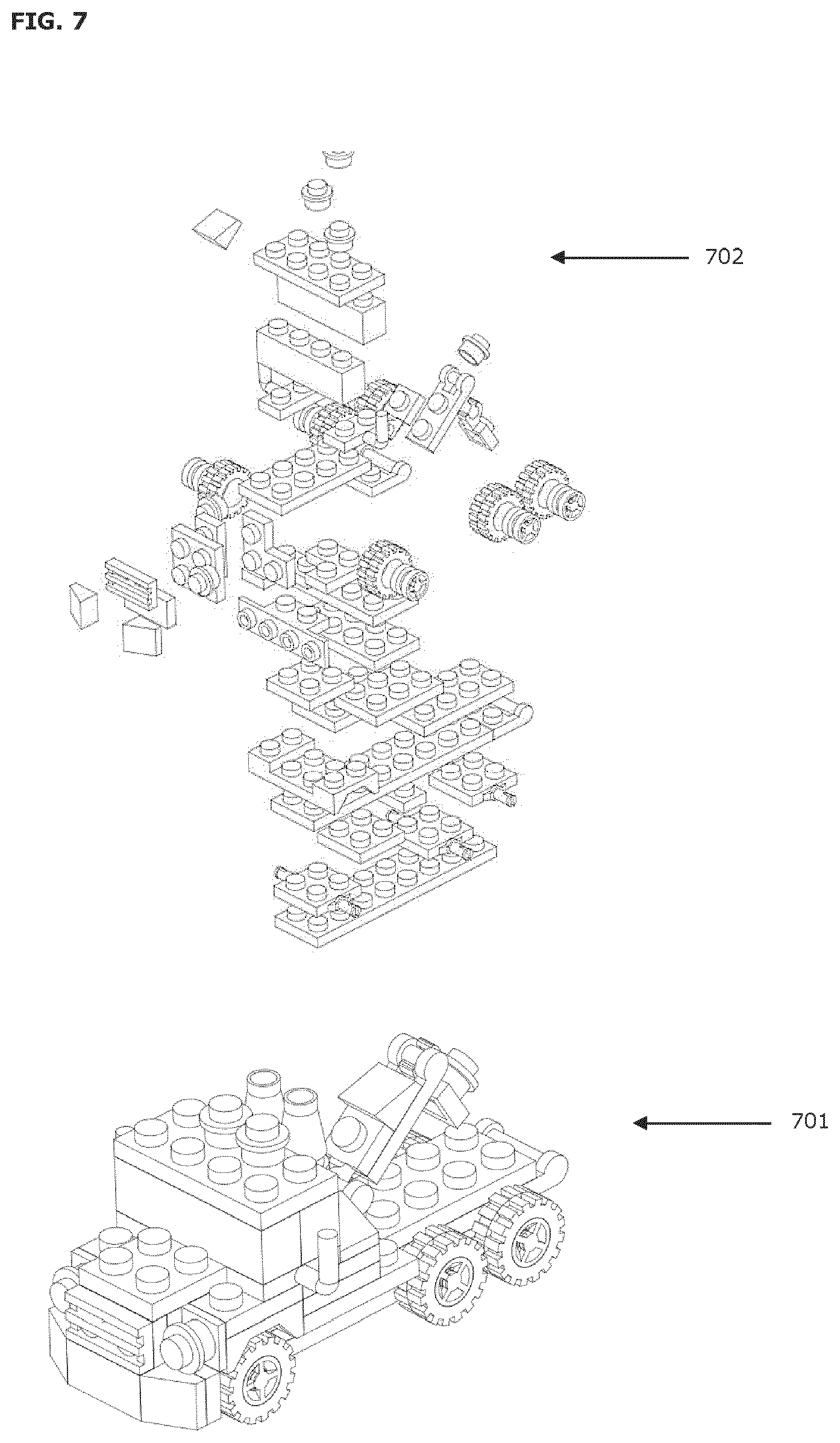 Patent US11783101 Figure 7 – Creation of an exploded view of an assembly in CAD
