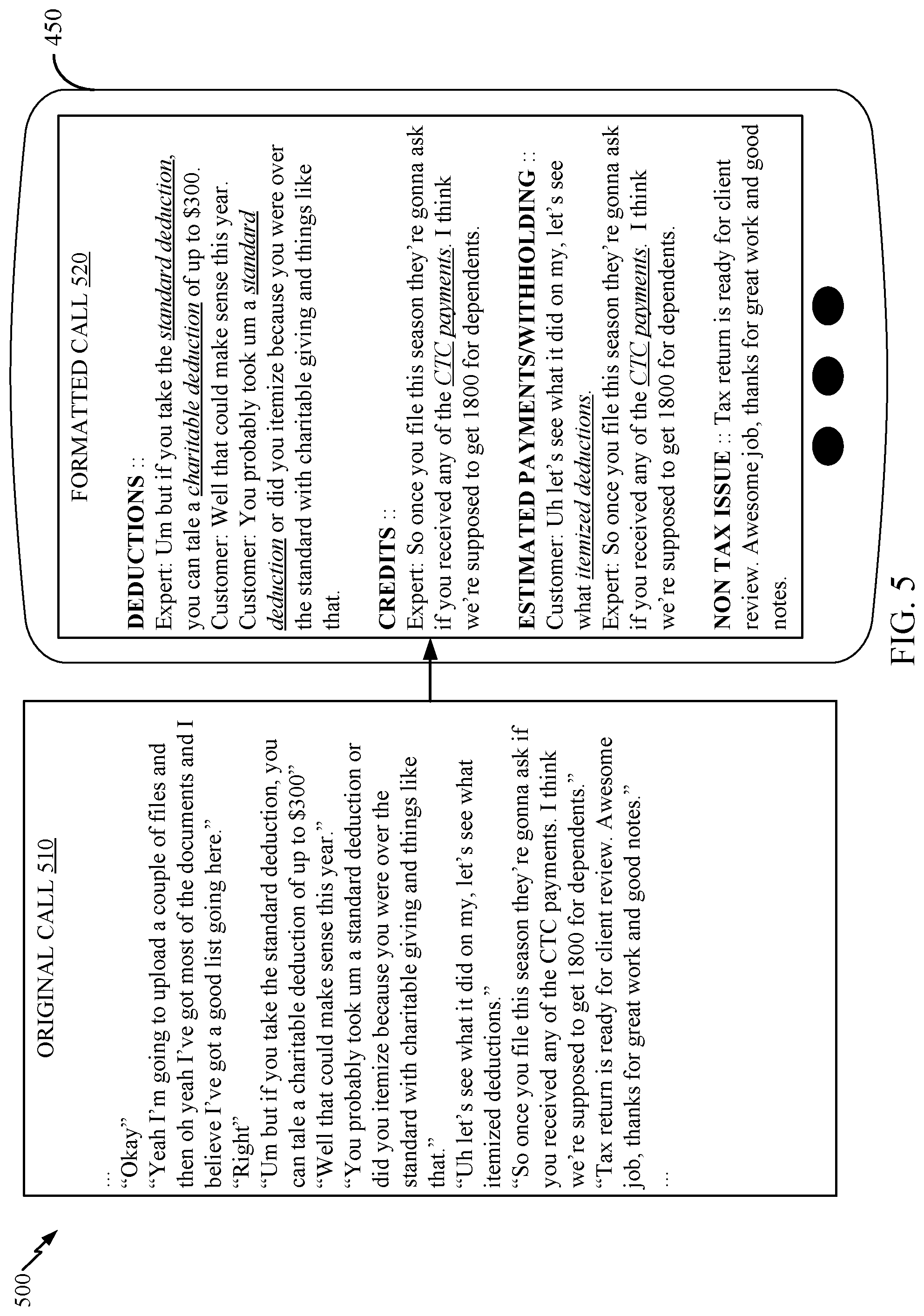 Patent US11783112 Figure 5 – Framework agnostic summarization of multi-channel communication