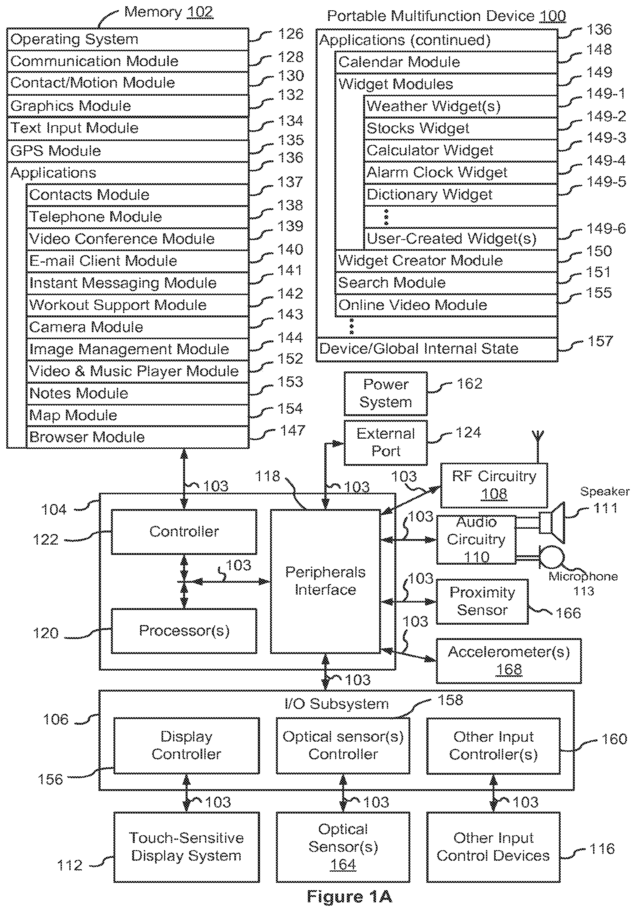 Patent US11783117 Figure 1 – Device, method, and graphical user interface for sharing a content object in a document