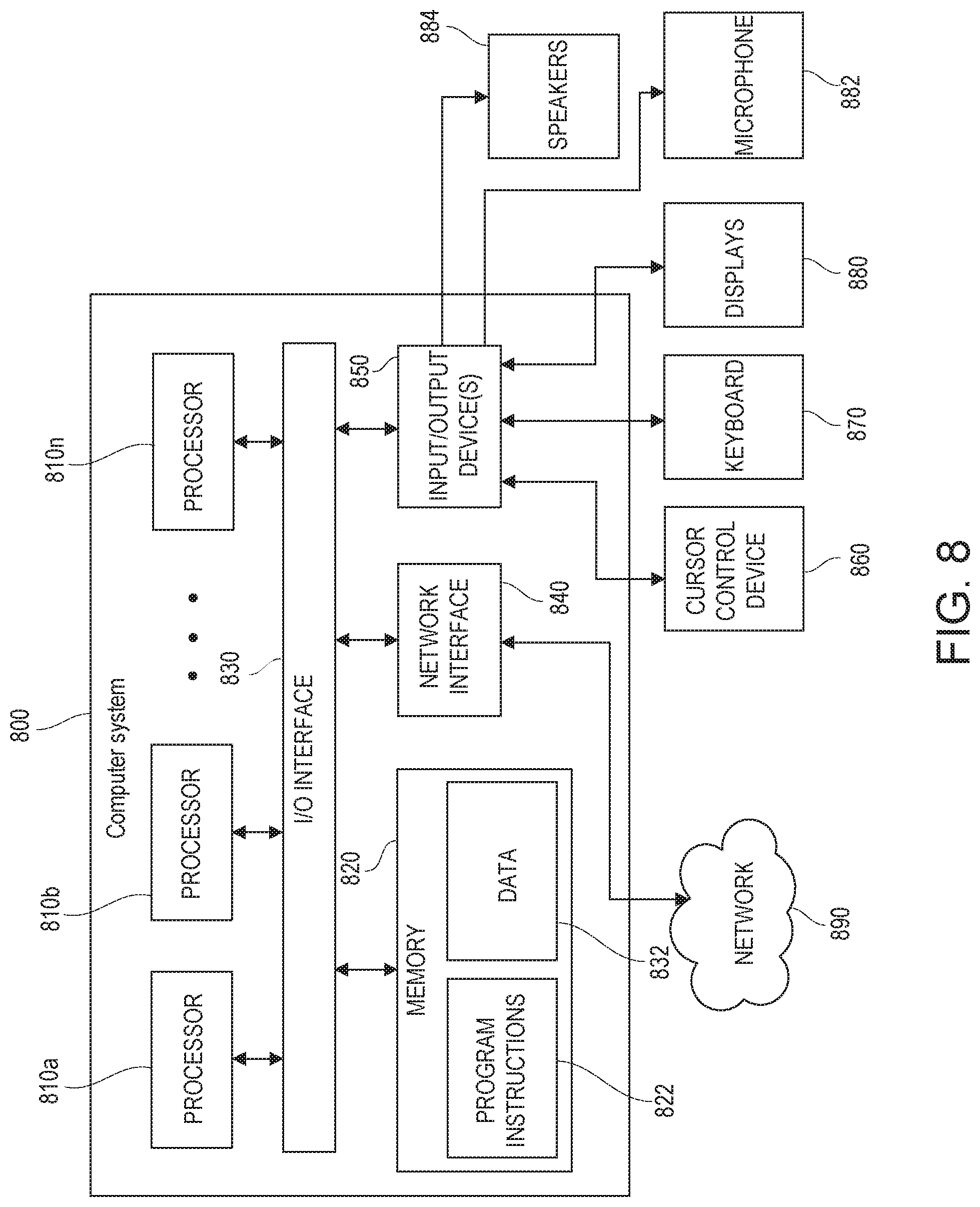 Patent US11783135 Figure 8 – Systems and methods for providing and using translation-enabled multiparty communication sessions