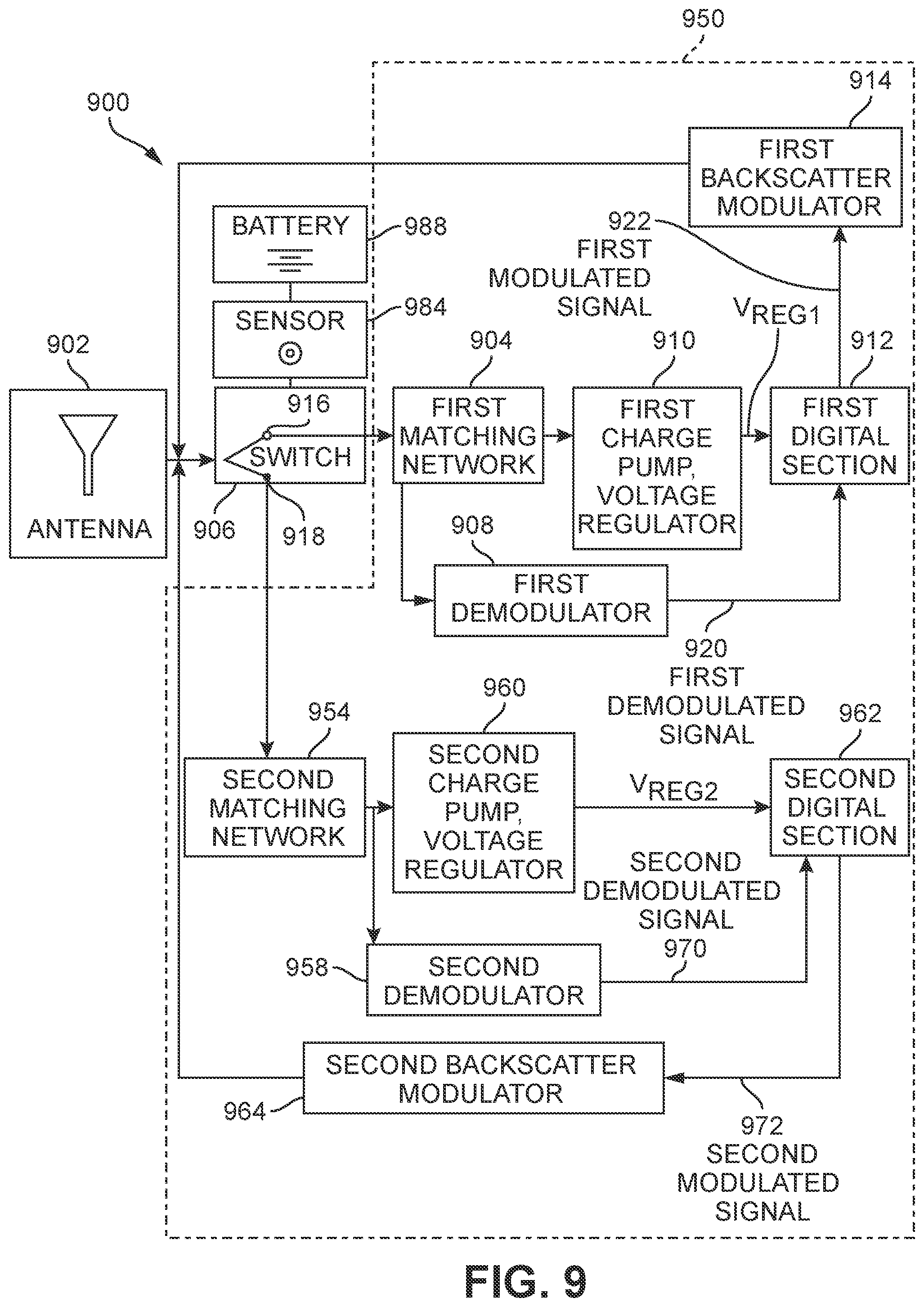 Patent US11783152 Figure 9 – Chip card with on/off mechanisms