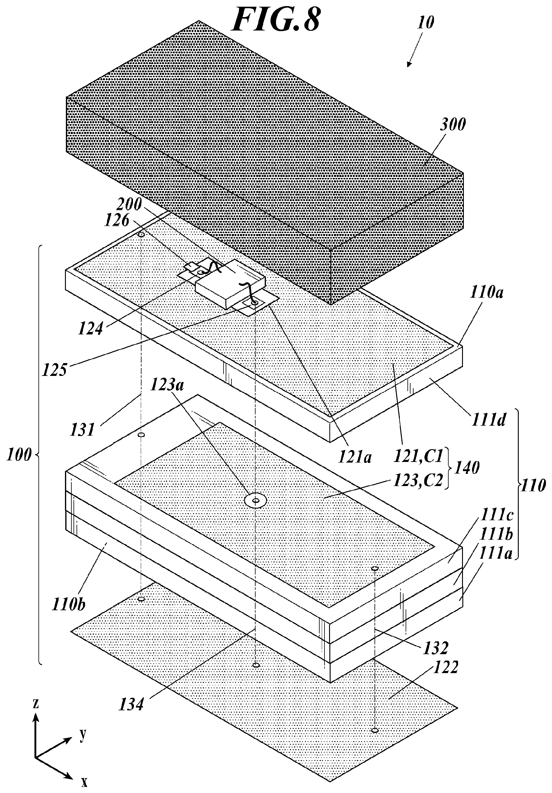Patent US11783155 Figure 8 – RFID tag board, RFID tag, and RFID system