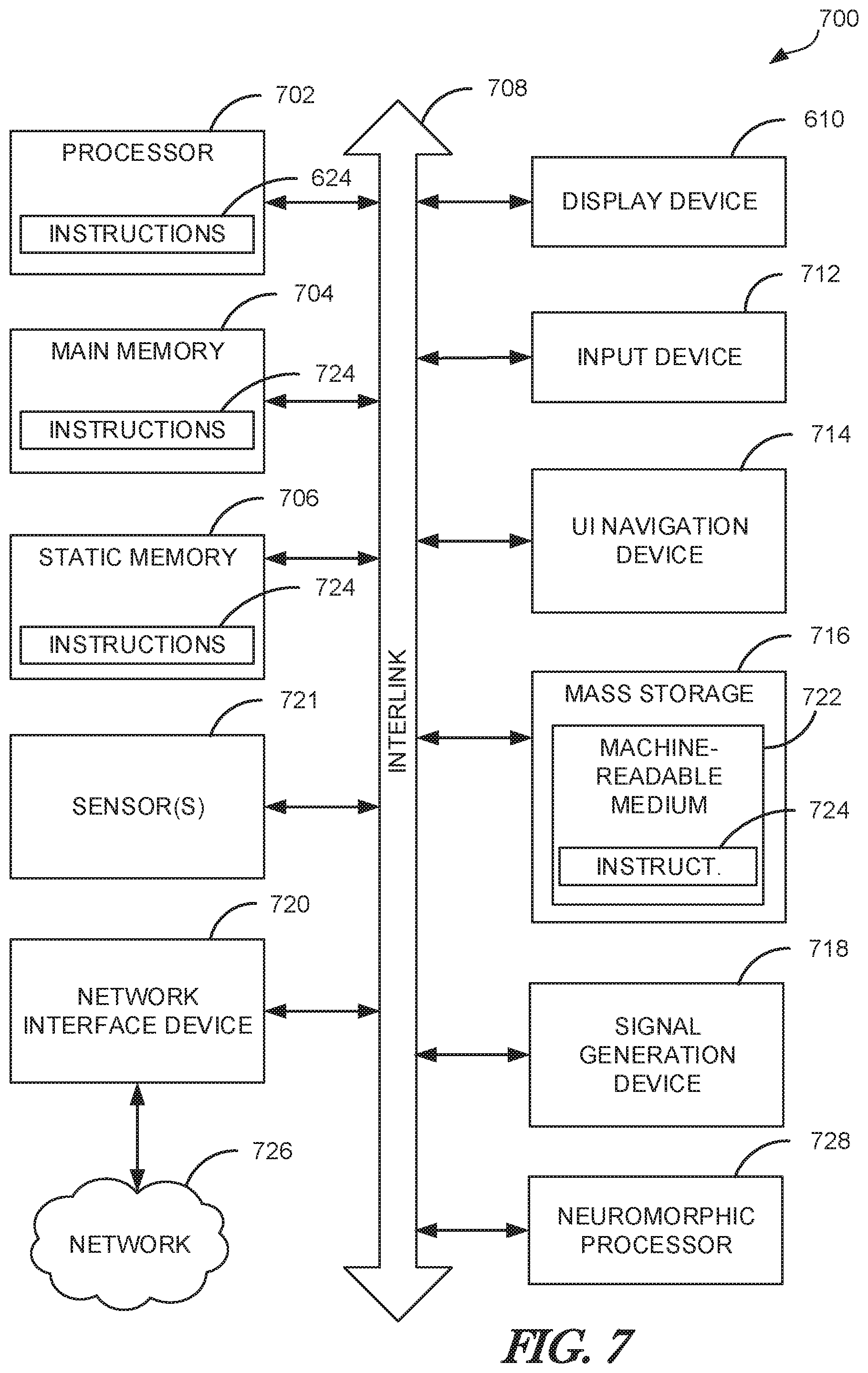 Patent US11783160 Figure 7 – Memoryless weight storage hardware for neural networks