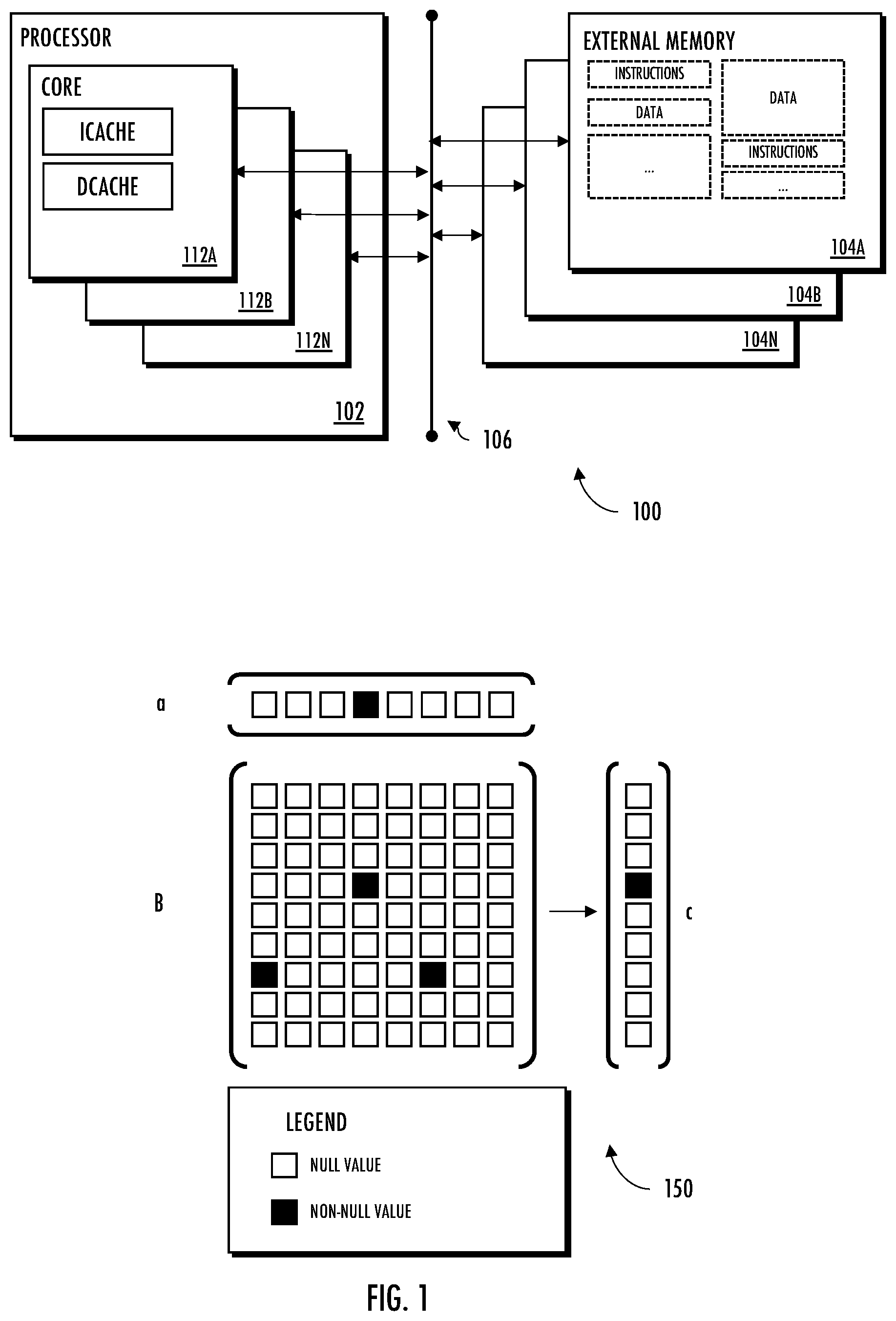 Patent US11783169 Figure 1 – Methods and apparatus for thread-based scheduling in multicore neural networks