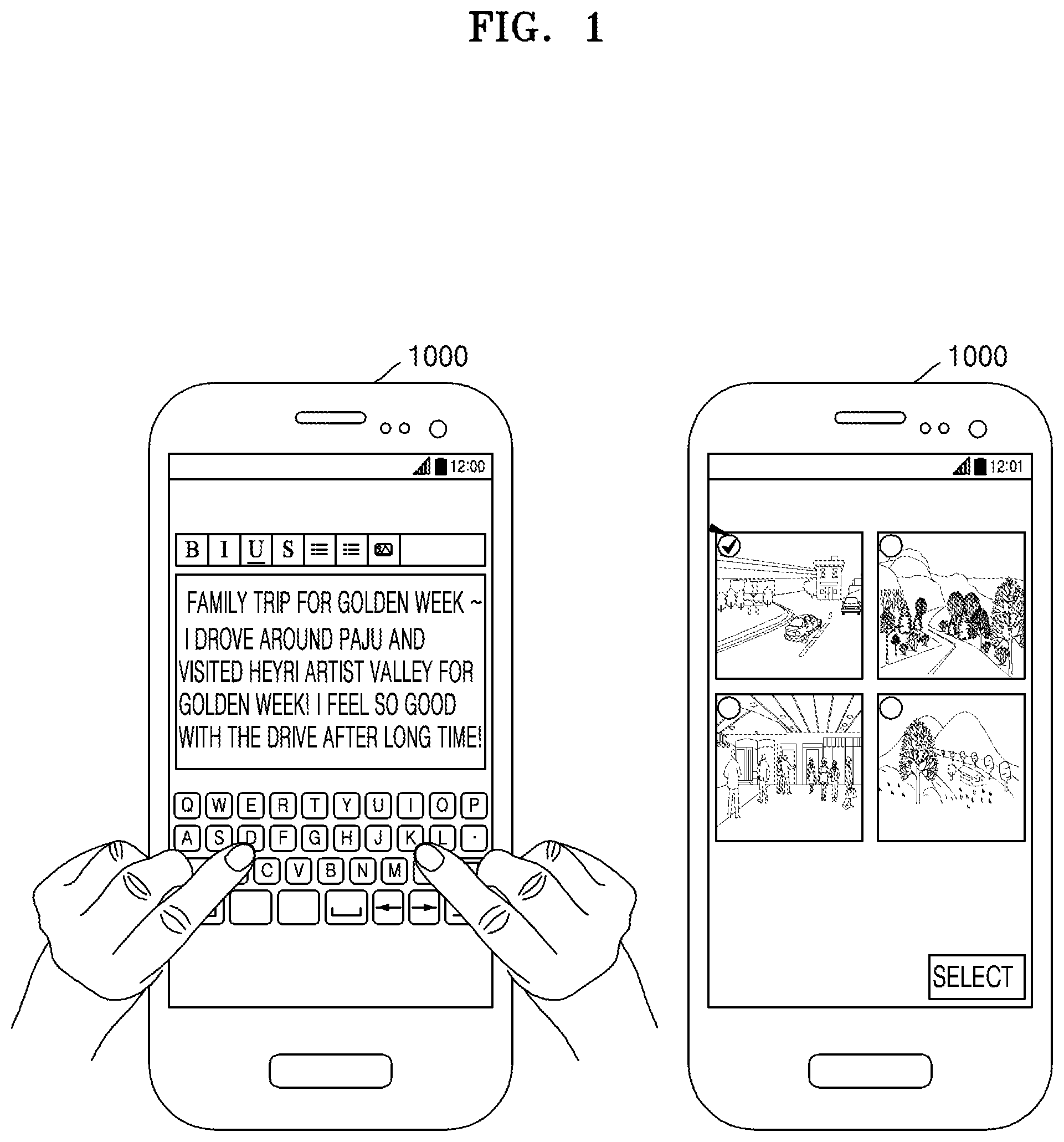 Patent US11783191 Figure 1 – Method and electronic device for providing text-related image