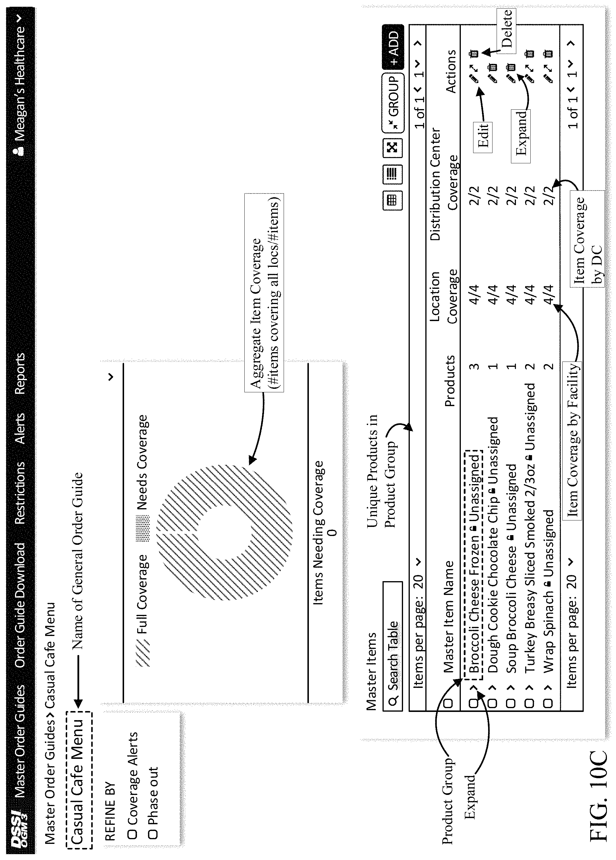 Patent US11783250 Figure 14 – Systems, methods, and media for harmonizing procurement across distribution networks with heterogeneous product availability