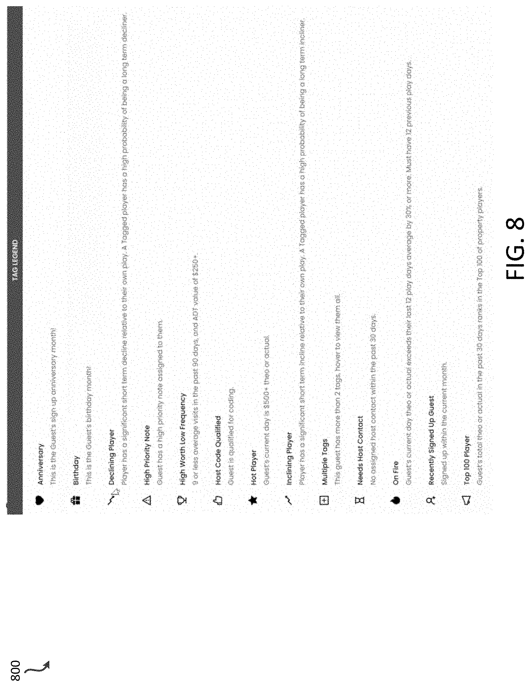 Patent US11783260 Figure 8 – Systems and methods for managing actions associated with assets of a service business