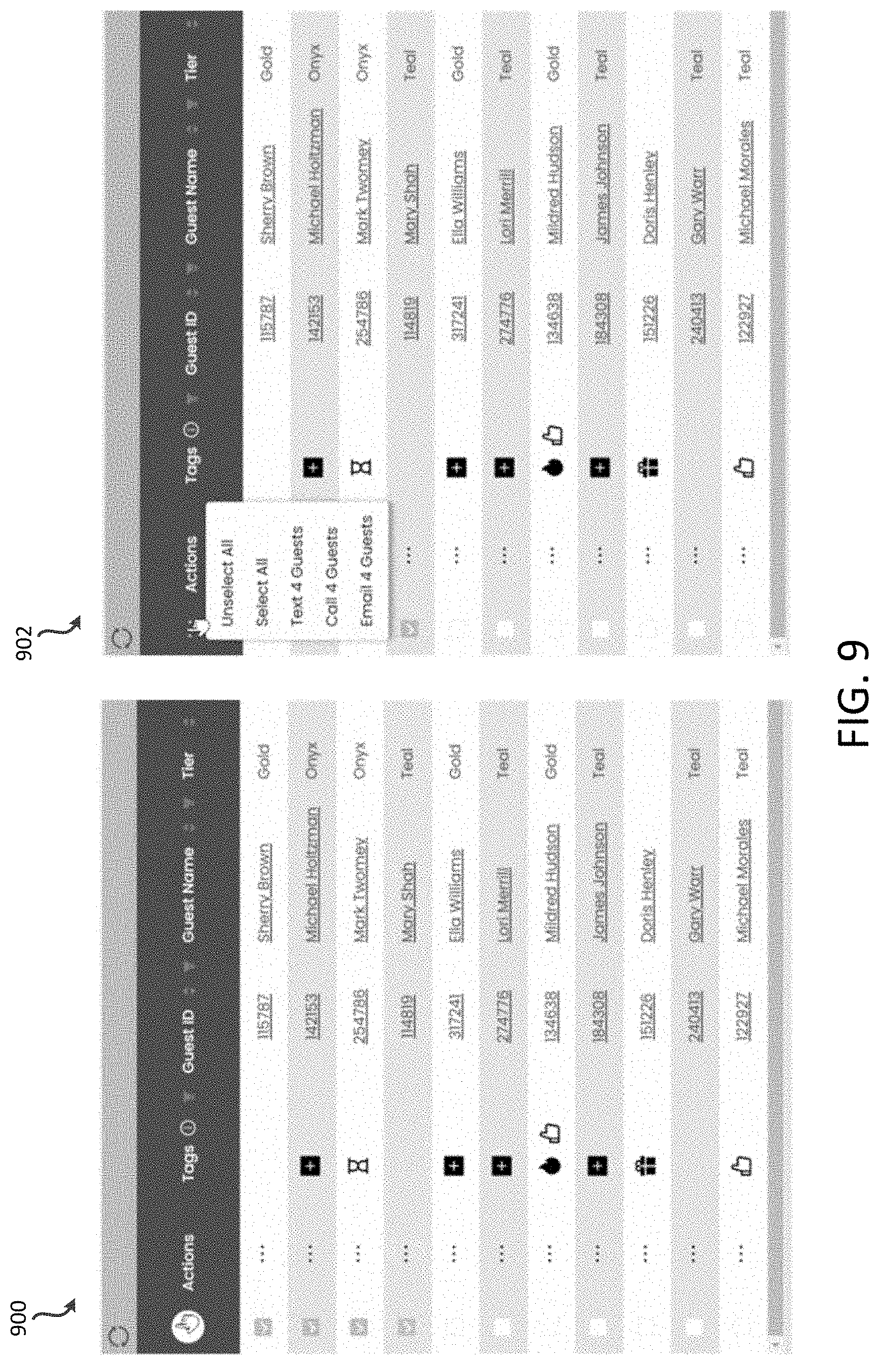 Patent US11783260 Figure 9 – Systems and methods for managing actions associated with assets of a service business