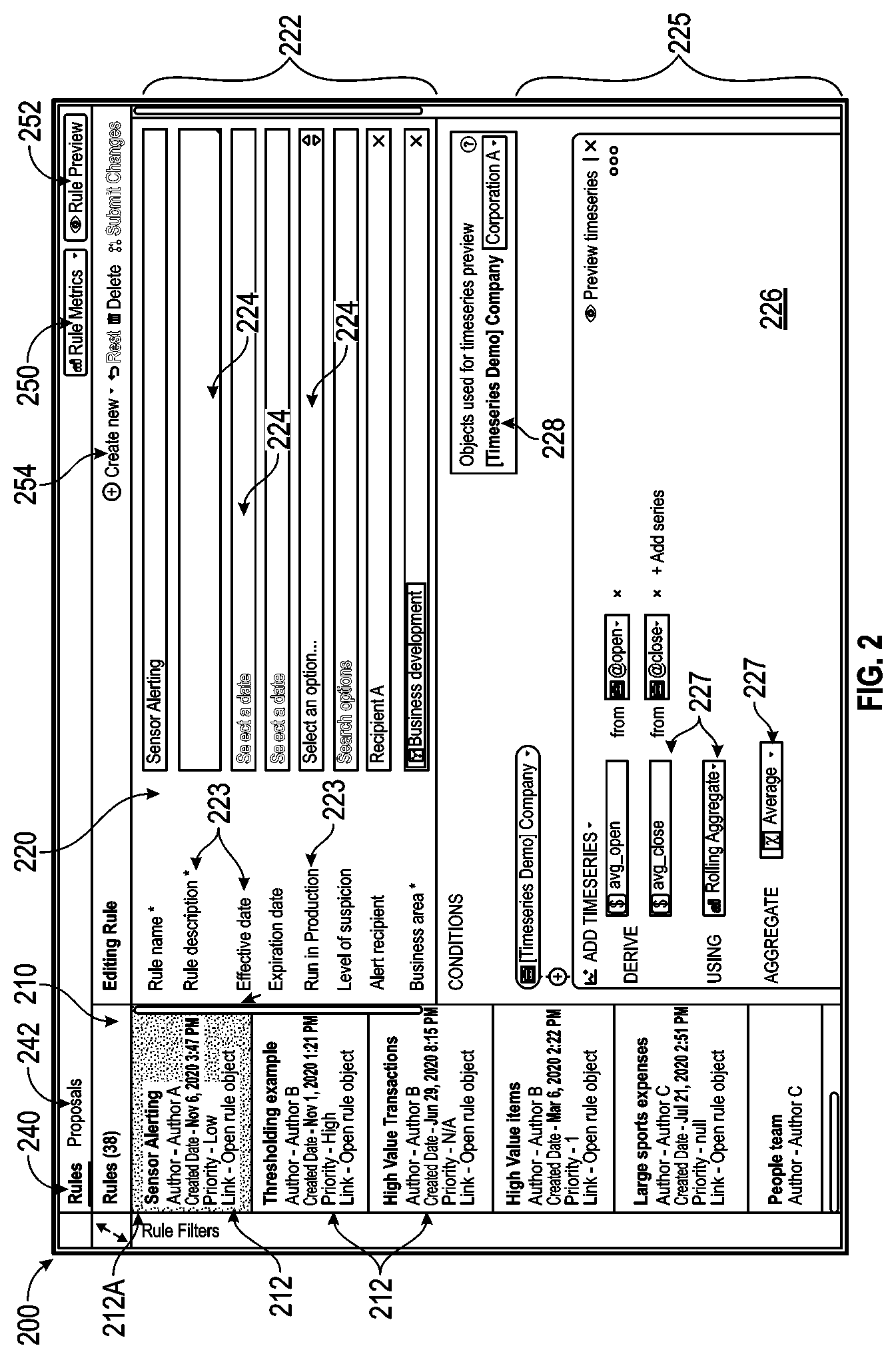 Patent US11783269 Figure 2 – Systems and methods for rule management