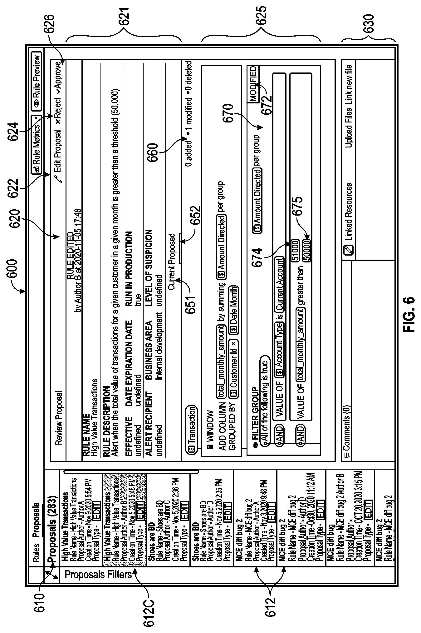 Patent US11783269 Figure 7 – Systems and methods for rule management