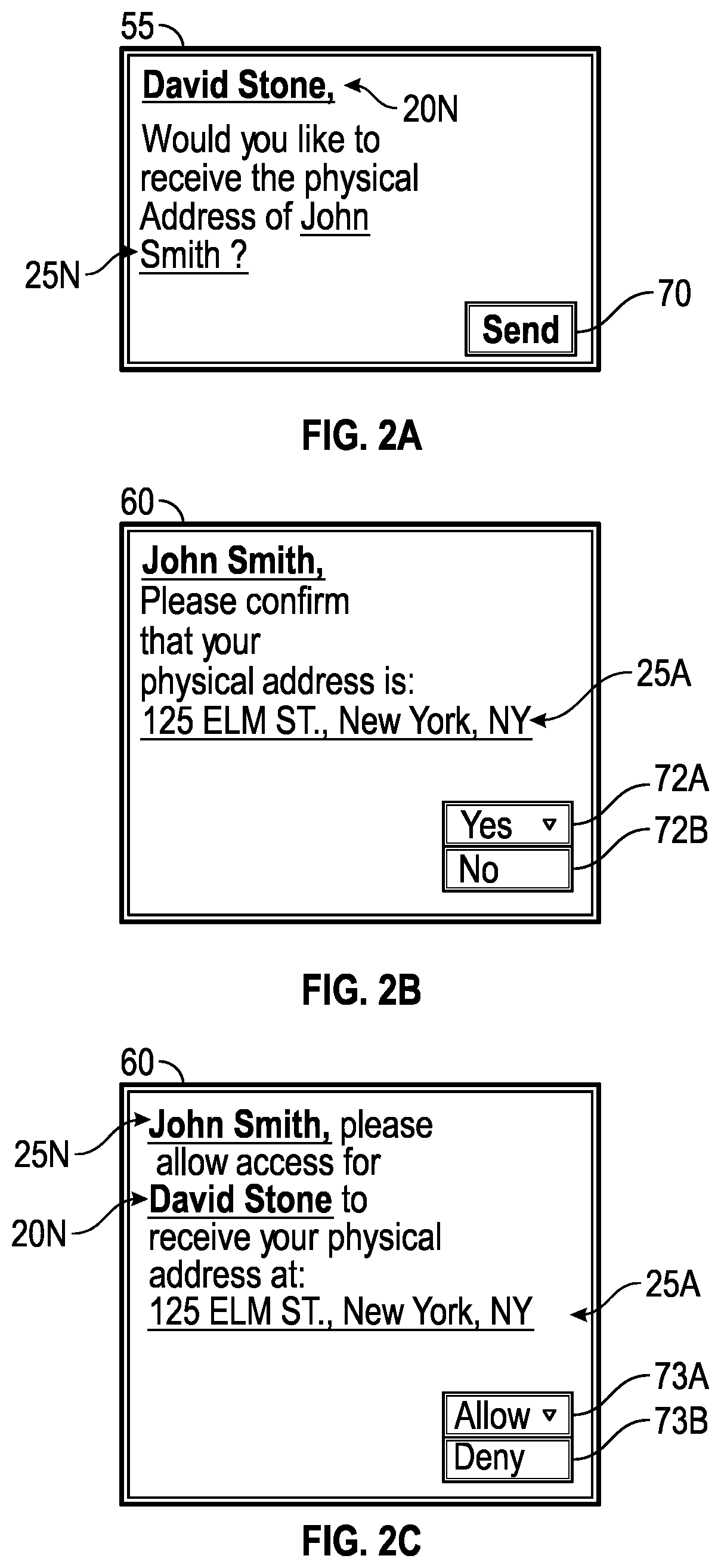 Patent US11783272 Figure 2 – Systems for implementing a permission-based automatic update of physical addresses in a database and methods of use thereof
