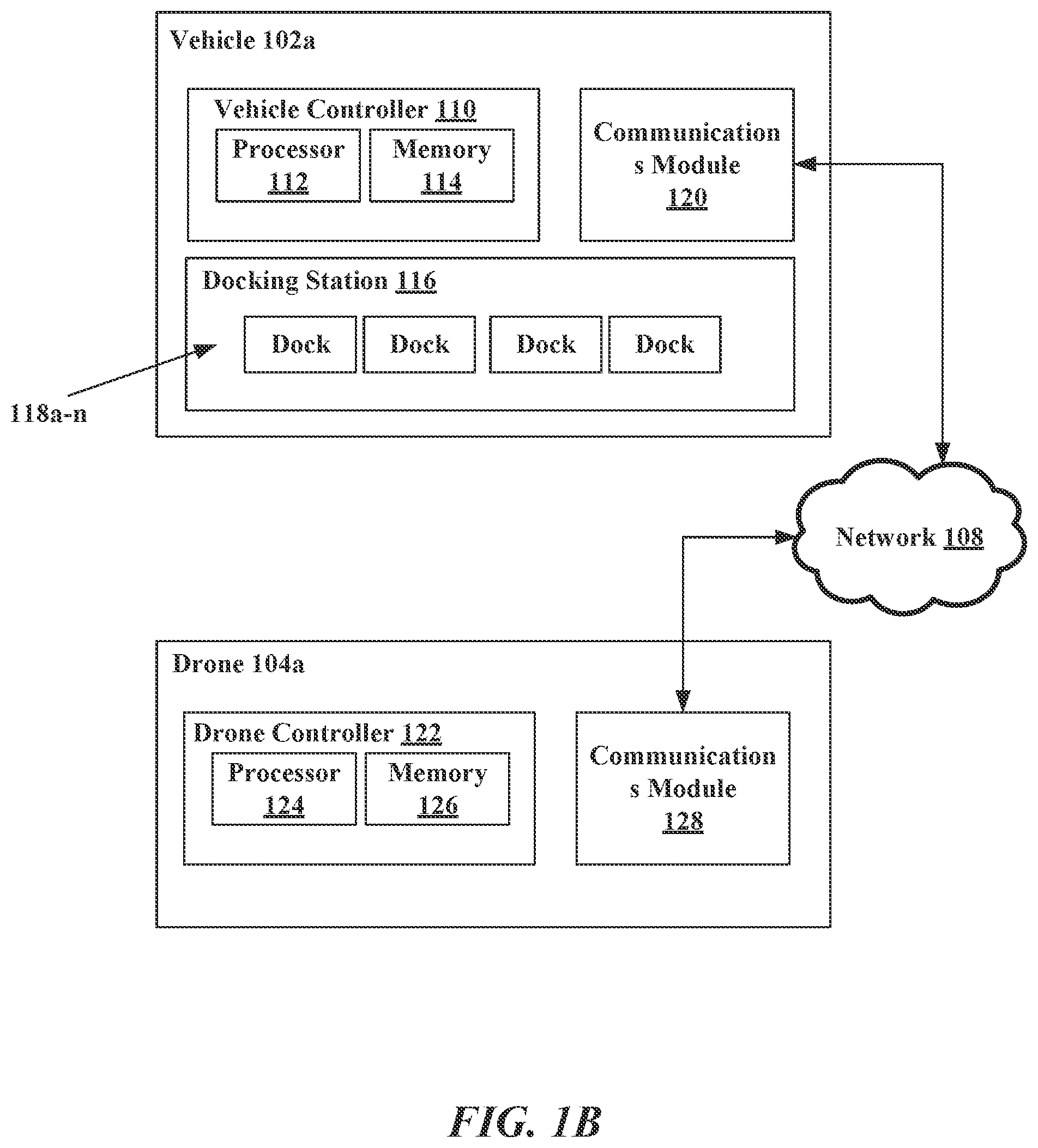 Patent US11783274 Figure 2 – Systems and methods for a decentralized hybrid air-ground autonomous last-mile goods delivery