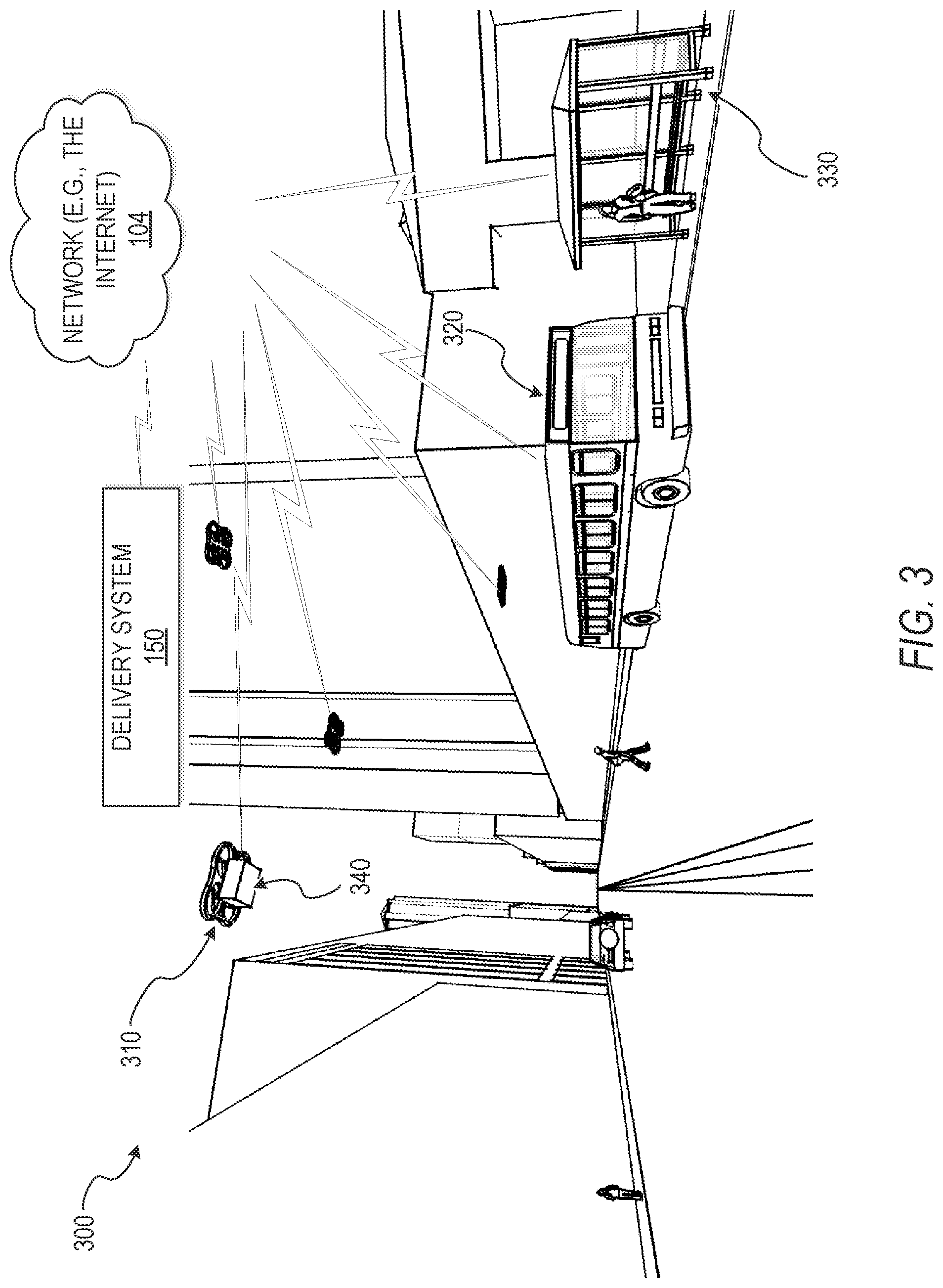 Patent US11783283 Figure 3 – Public transport infrastructure facilitated drone delivery