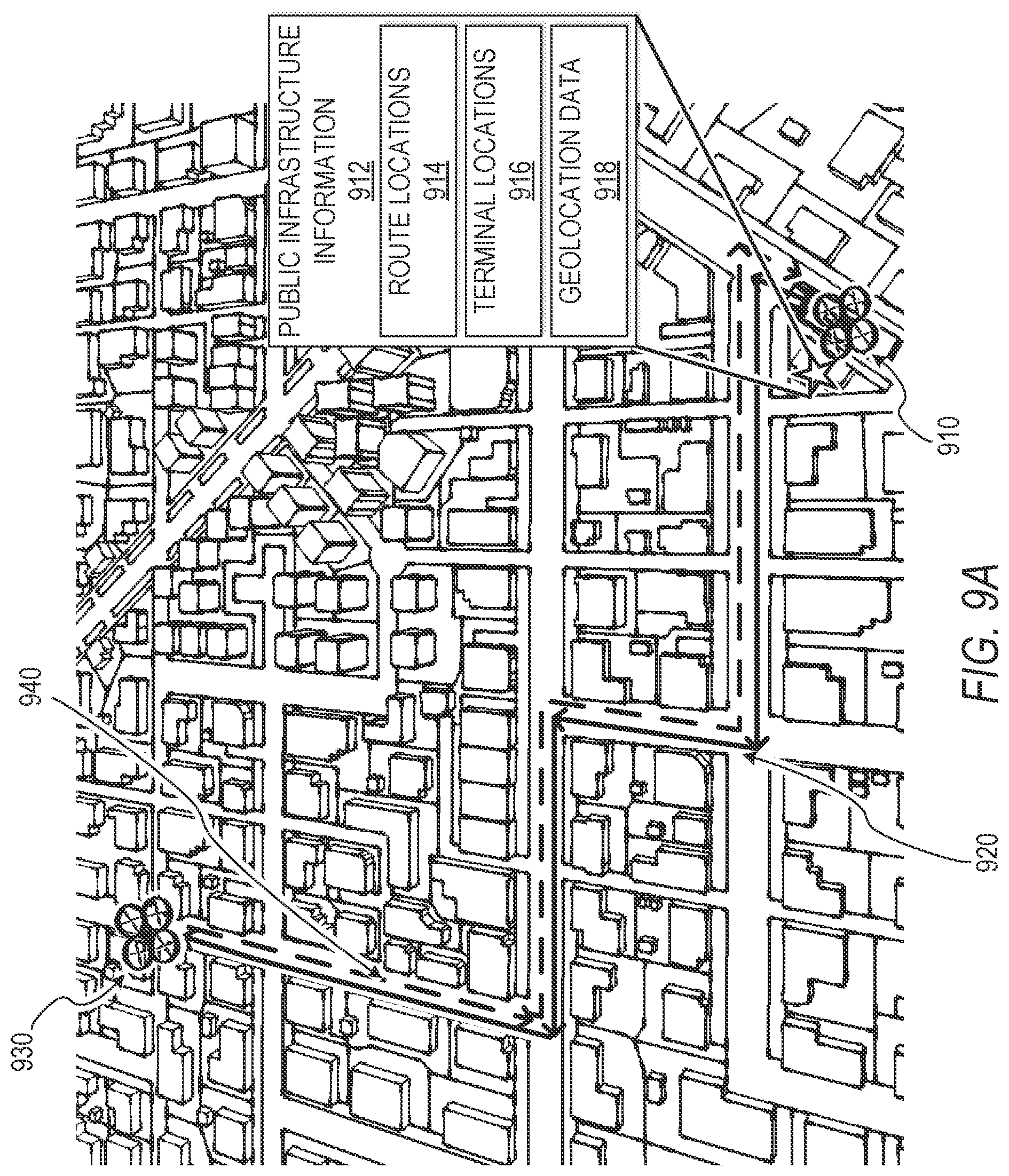 Patent US11783283 Figure 9 – Public transport infrastructure facilitated drone delivery