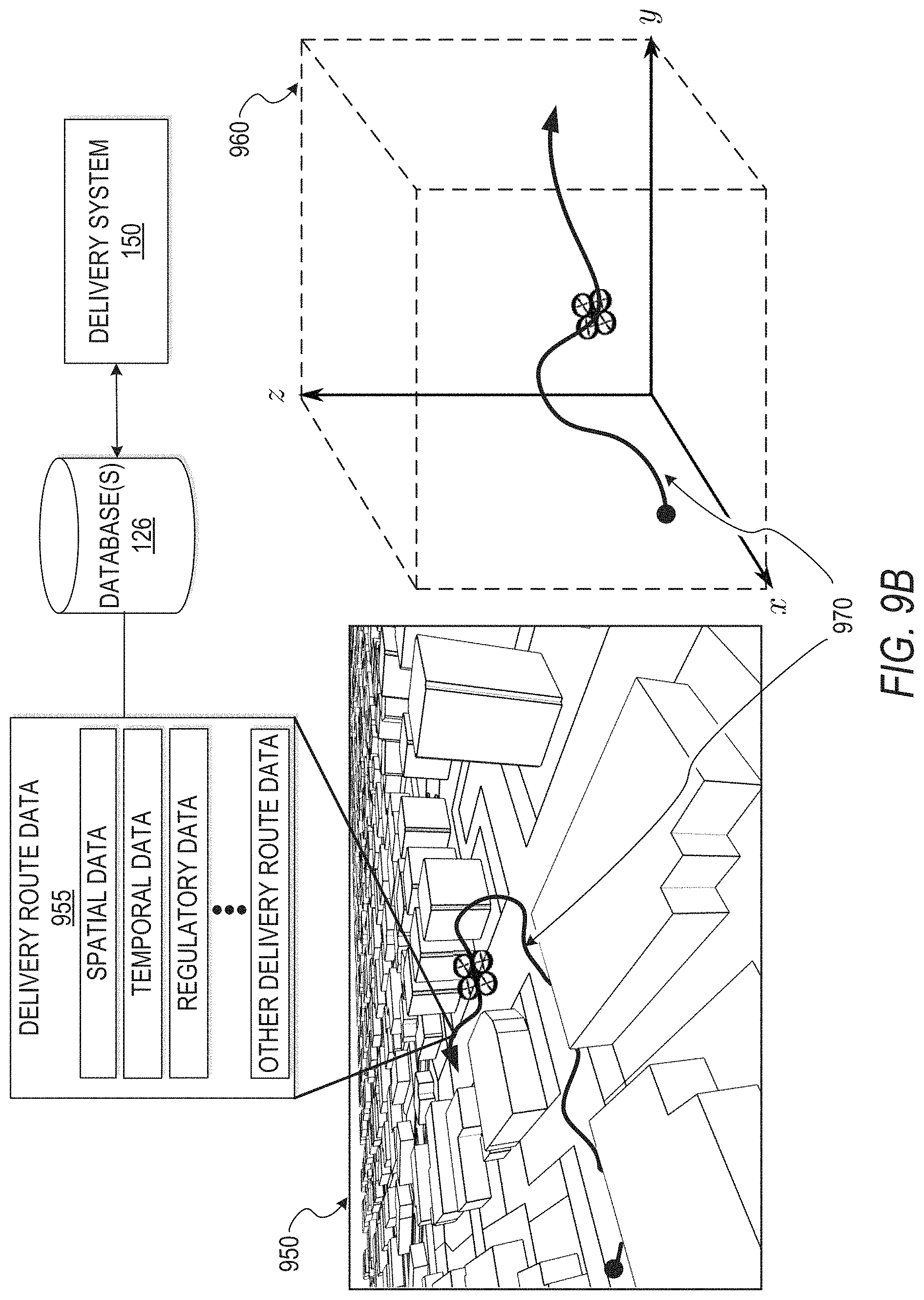 Patent US11783283 Figure 10 – Public transport infrastructure facilitated drone delivery