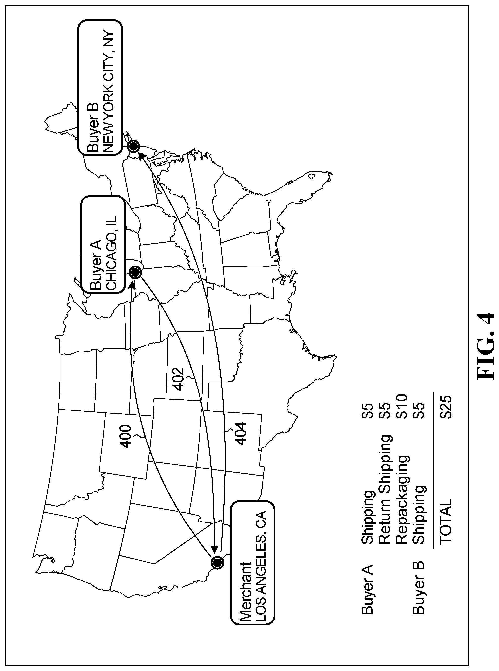 Patent US11783284 Figure 4 – Systems and methods for facilitating e-commerce product returns using an online marketplace