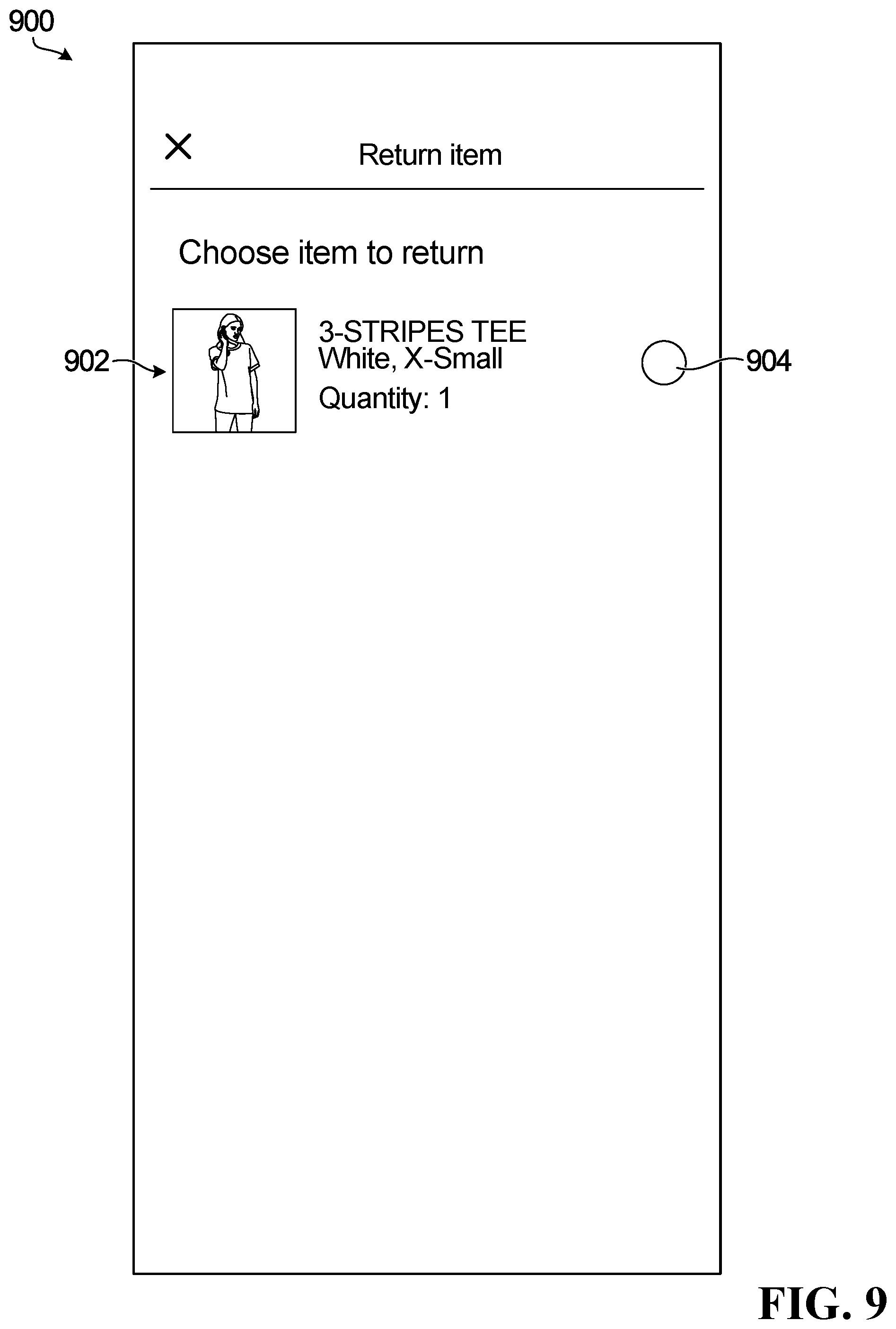 Patent US11783284 Figure 9 – Systems and methods for facilitating e-commerce product returns using an online marketplace