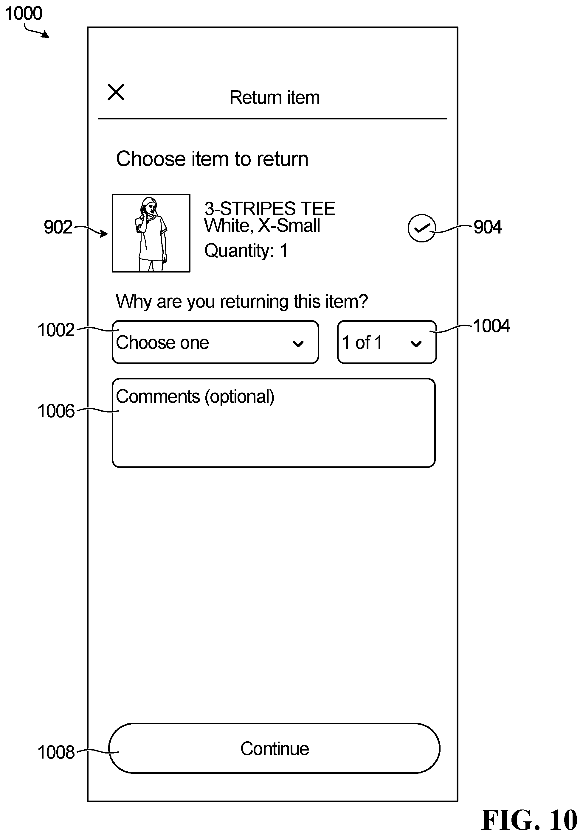Patent US11783284 Figure 10 – Systems and methods for facilitating e-commerce product returns using an online marketplace