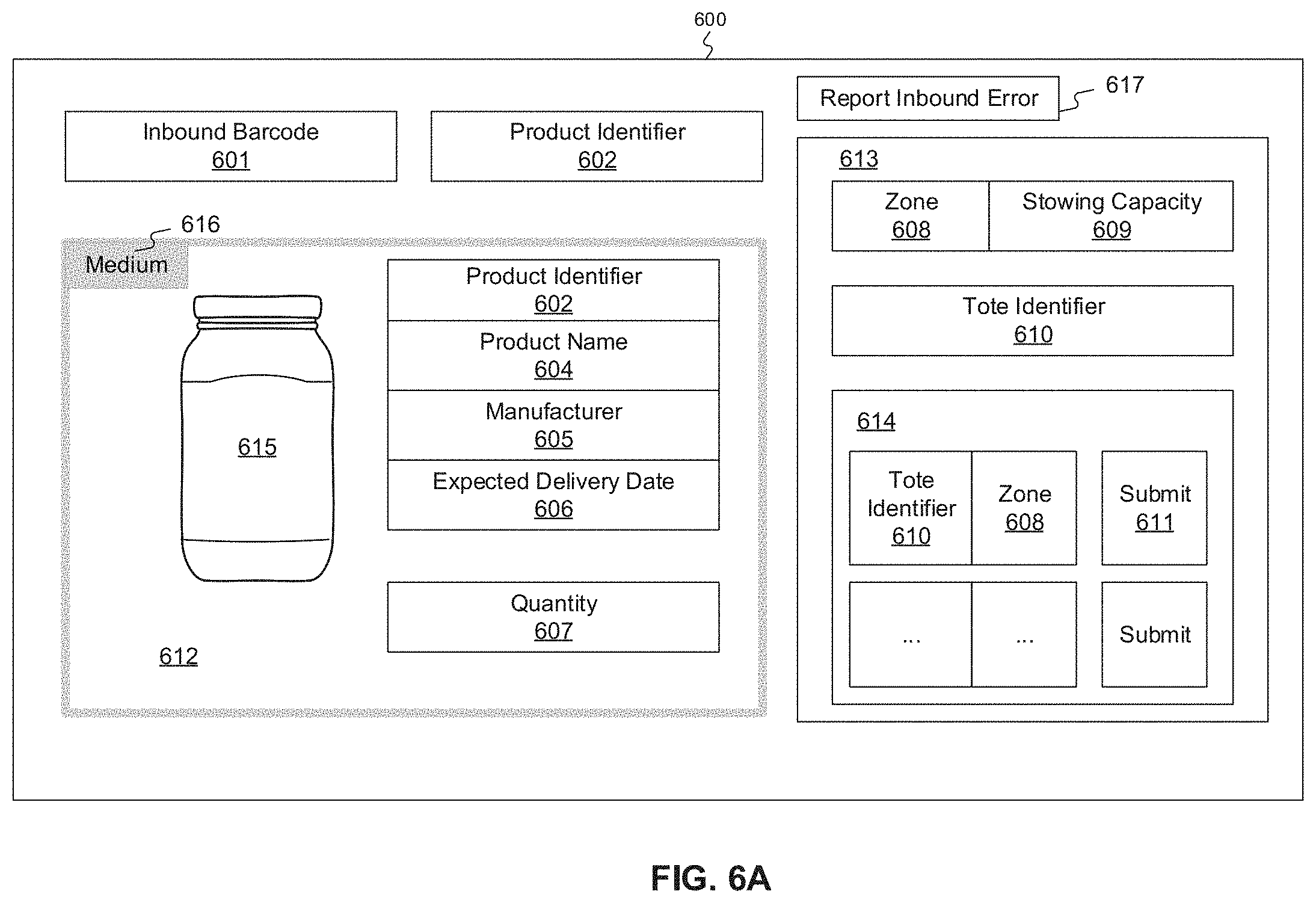 Patent US11783290 Figure 12 – Systems and methods for scheduling inbound products, stowing inbound products, and monitoring inbound error