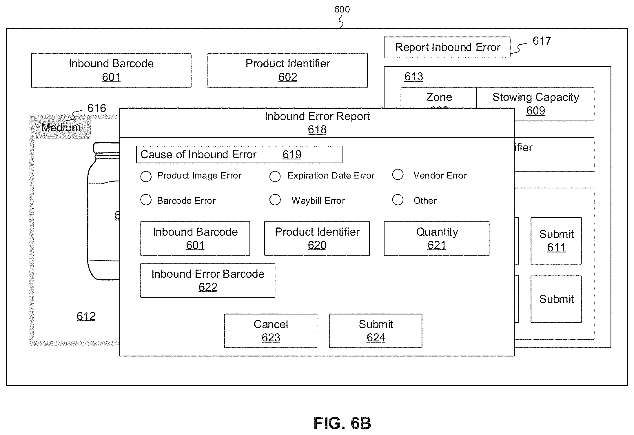 Patent US11783290 Figure 13 – Systems and methods for scheduling inbound products, stowing inbound products, and monitoring inbound error