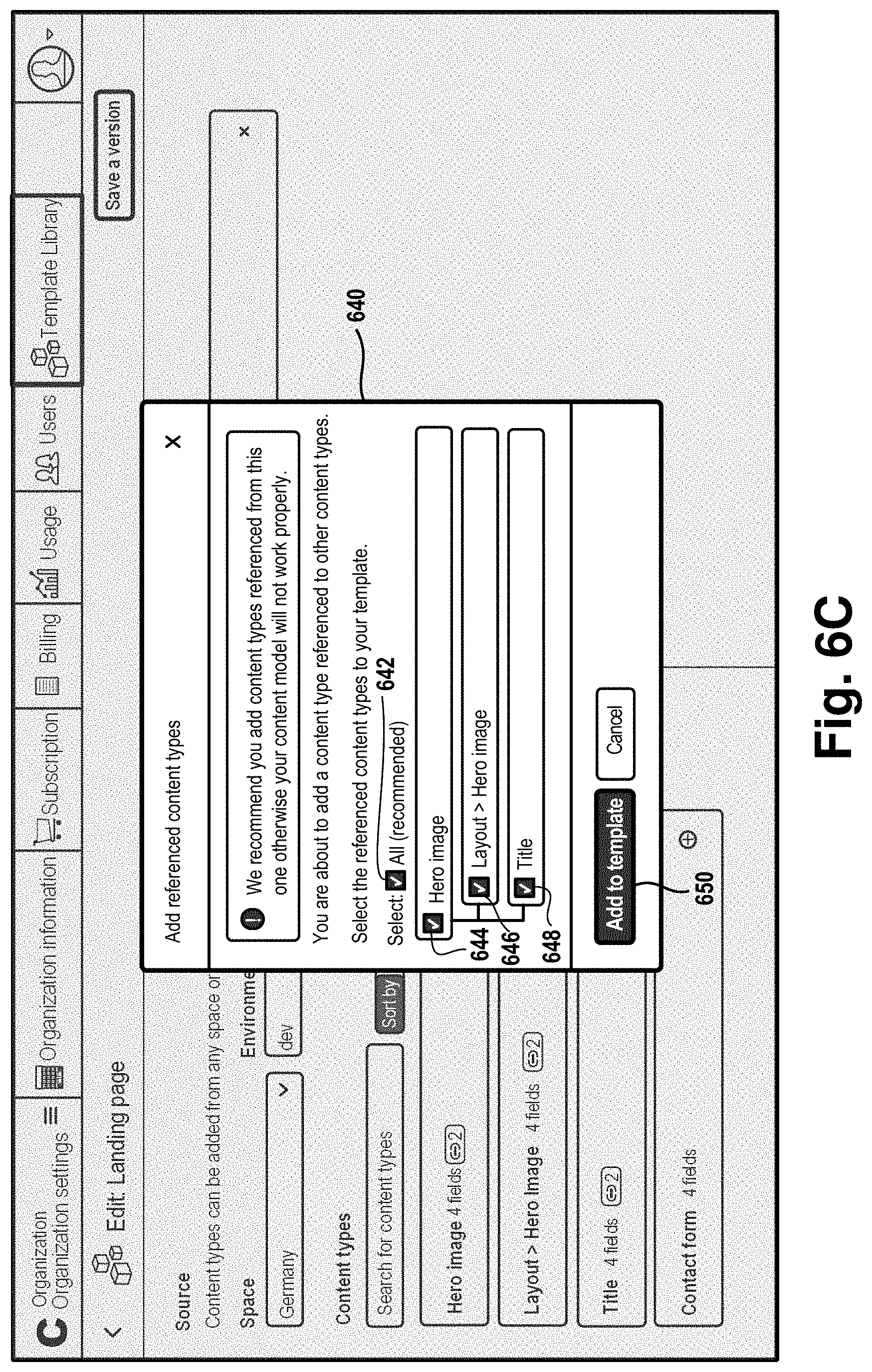 Patent US11783293 Figure 10 – Templates for content spaces in a content management system