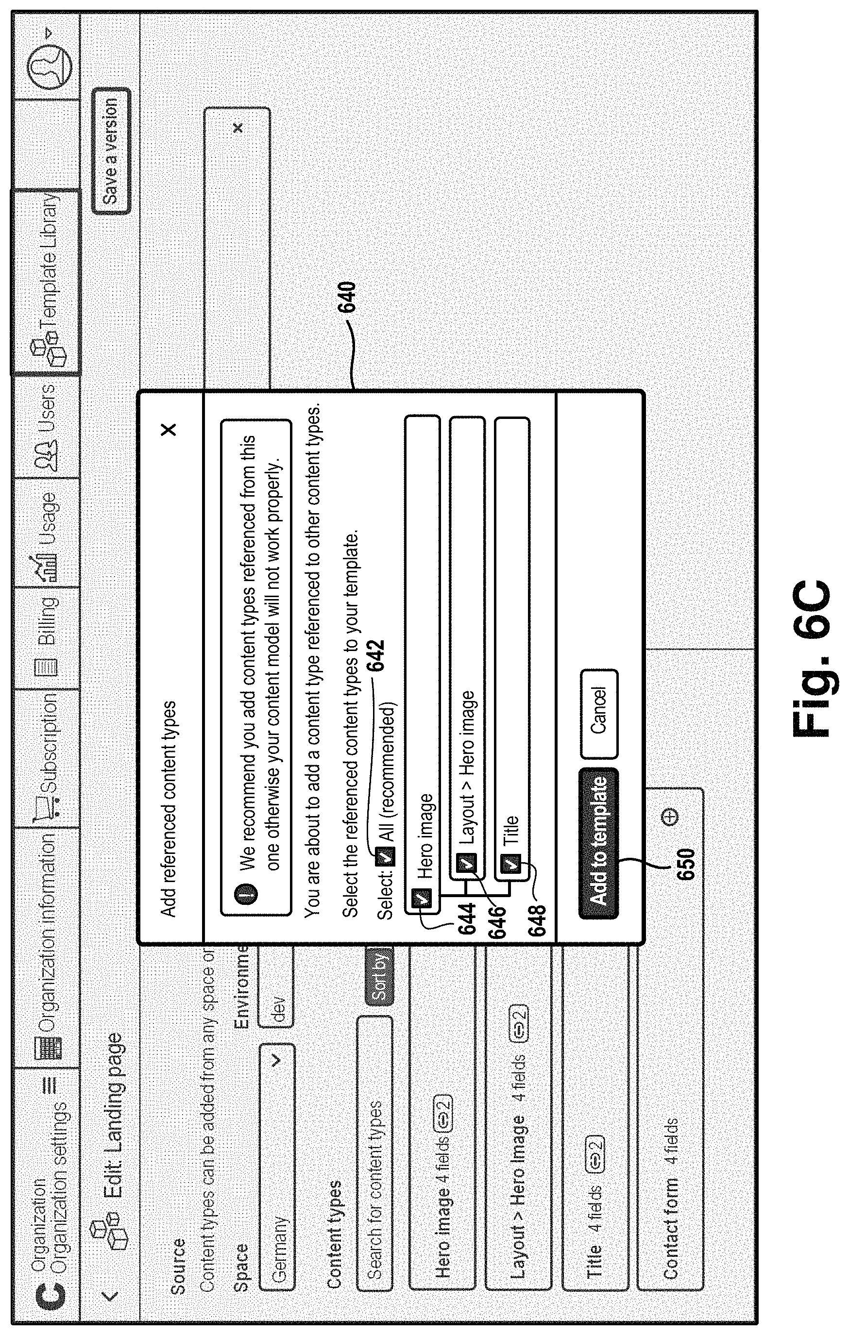 Patent US11783294 Figure 10 – Templates for content spaces in a content management system