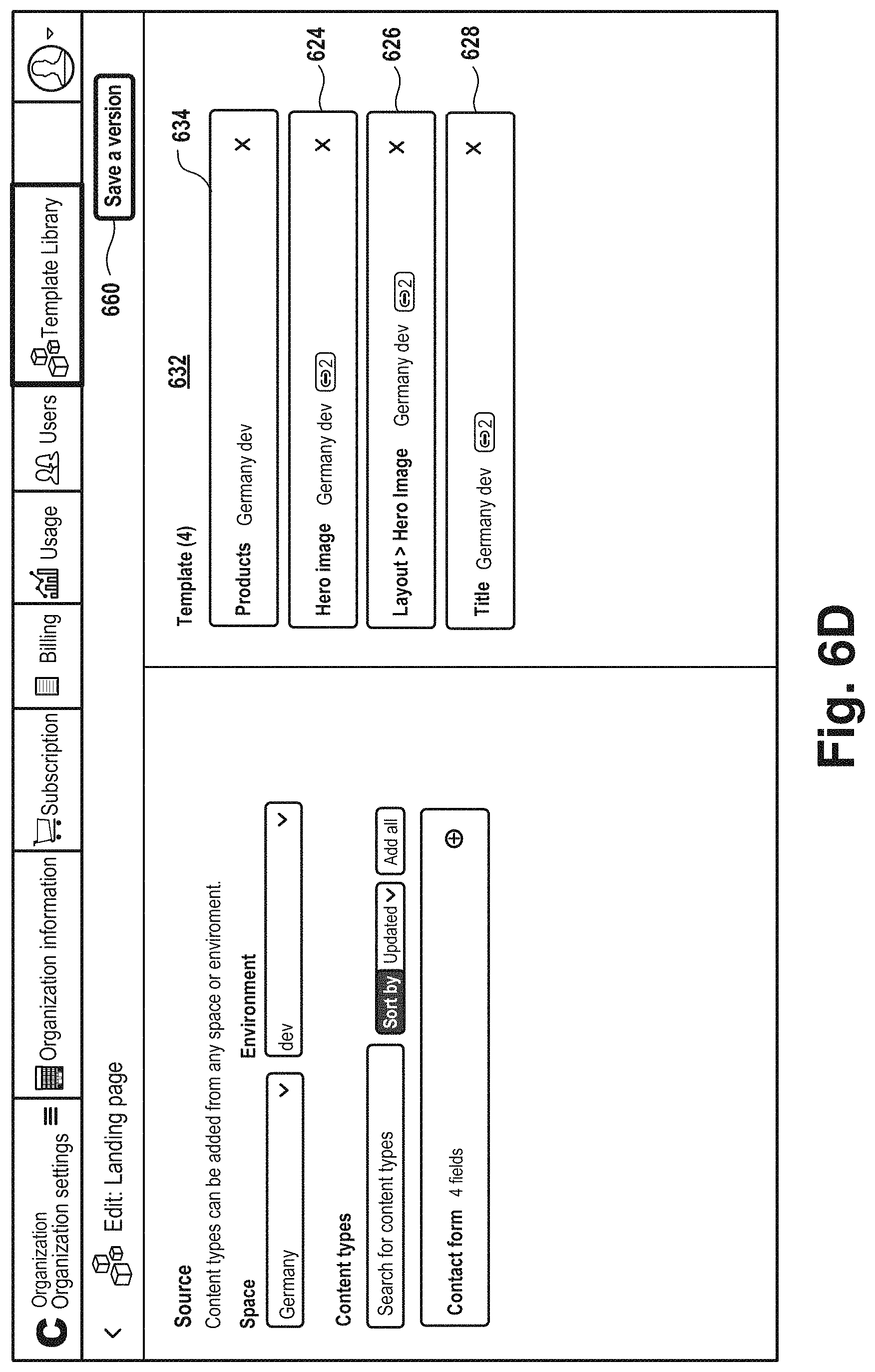 Patent US11783294 Figure 11 – Templates for content spaces in a content management system
