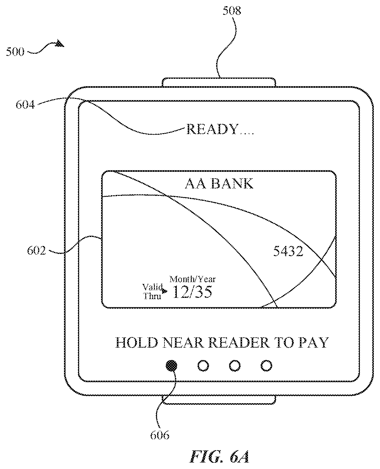 Patent US11783305 Figure 16 – User interface for loyalty accounts and private label accounts for a wearable device