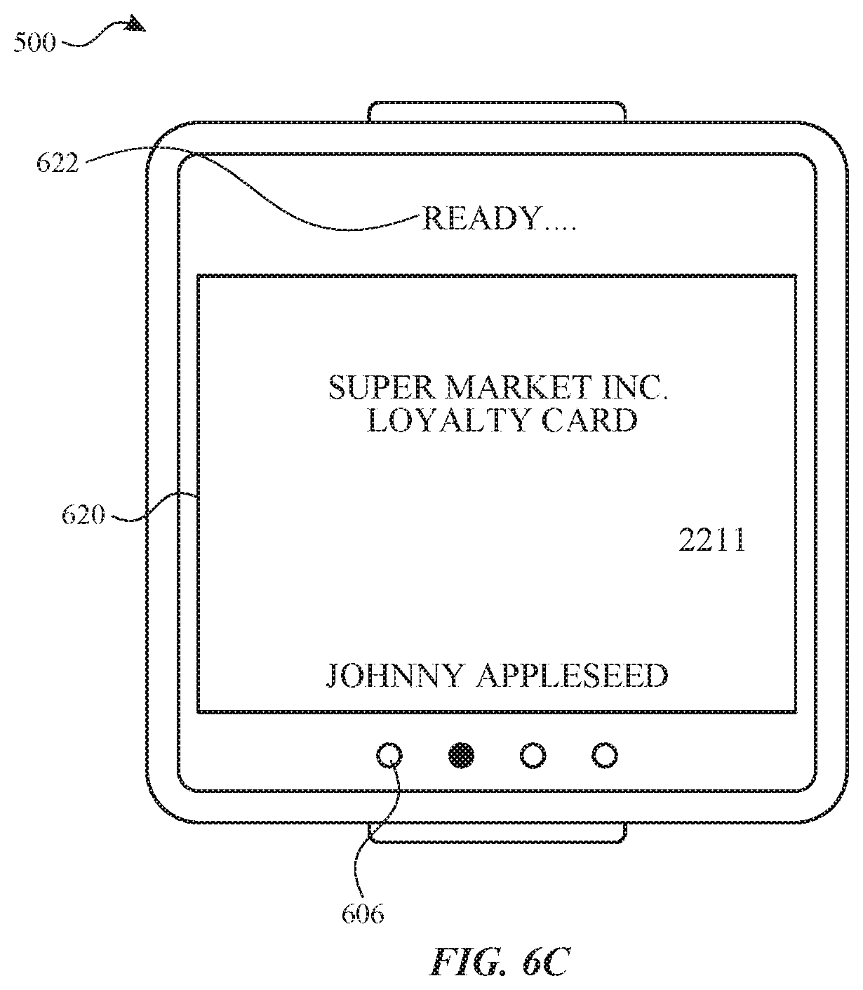 Patent US11783305 Figure 18 – User interface for loyalty accounts and private label accounts for a wearable device
