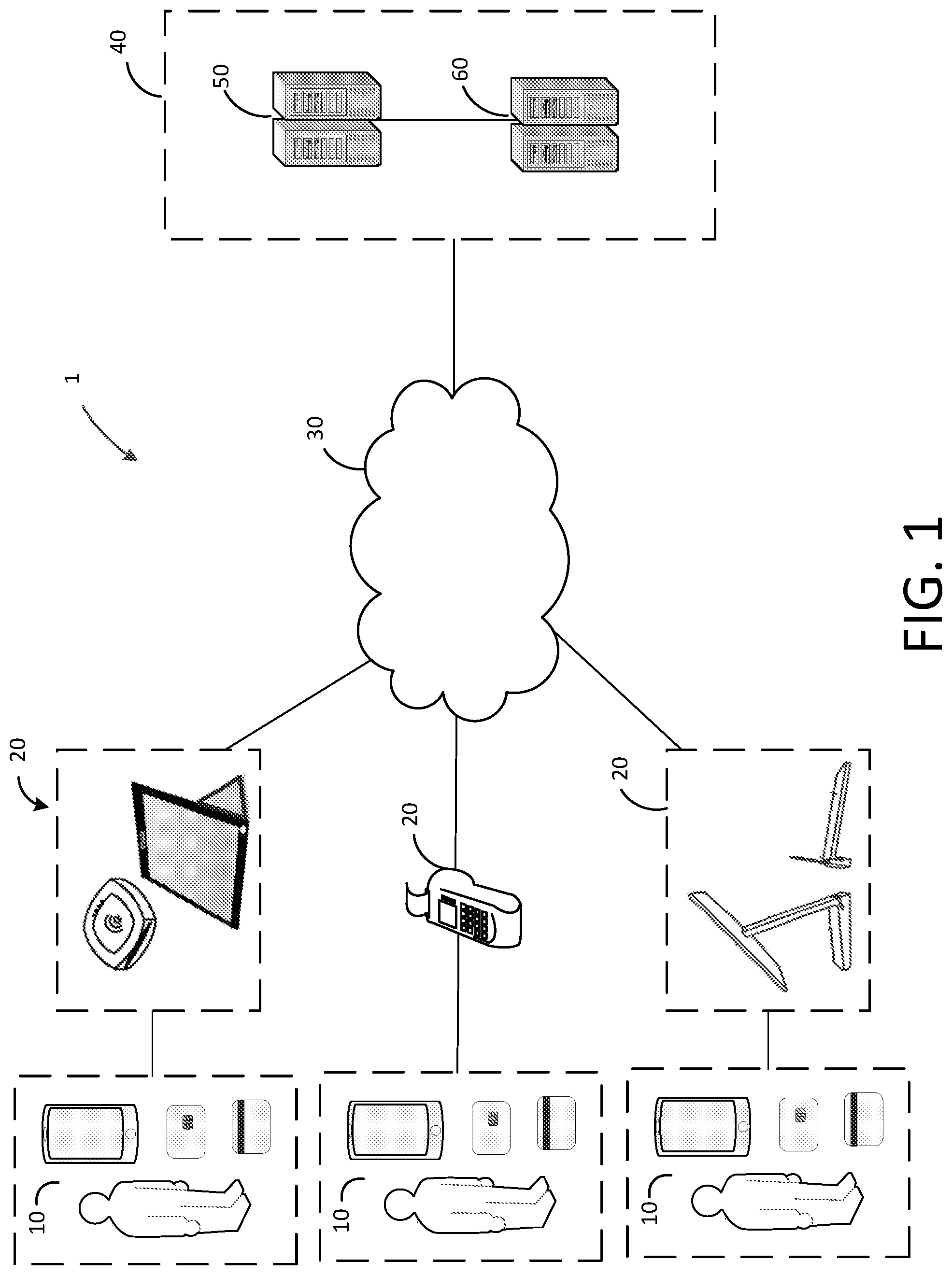Patent US11783317 Figure 1 – Transaction processing based on device location
