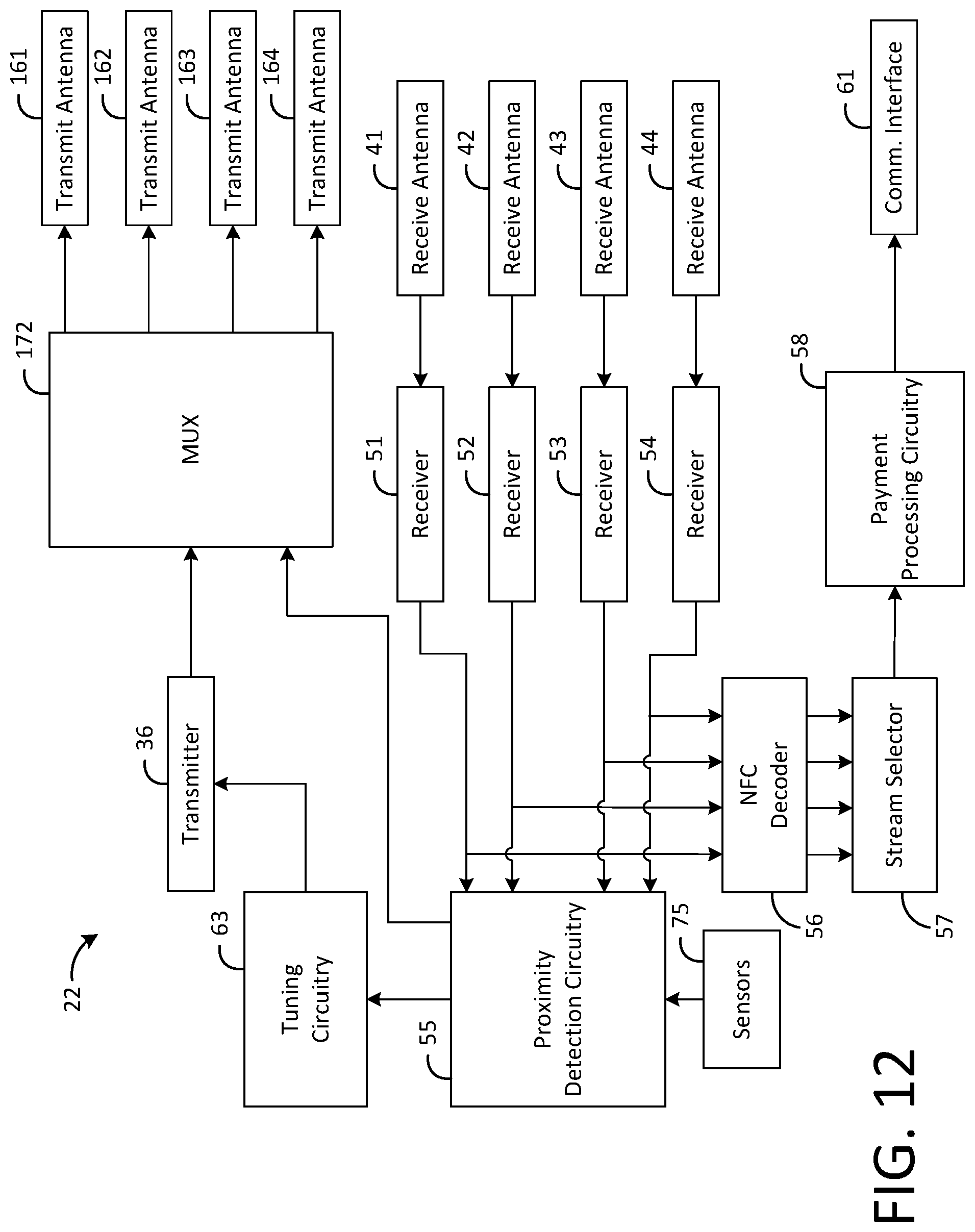 Patent US11783317 Figure 10 – Transaction processing based on device location
