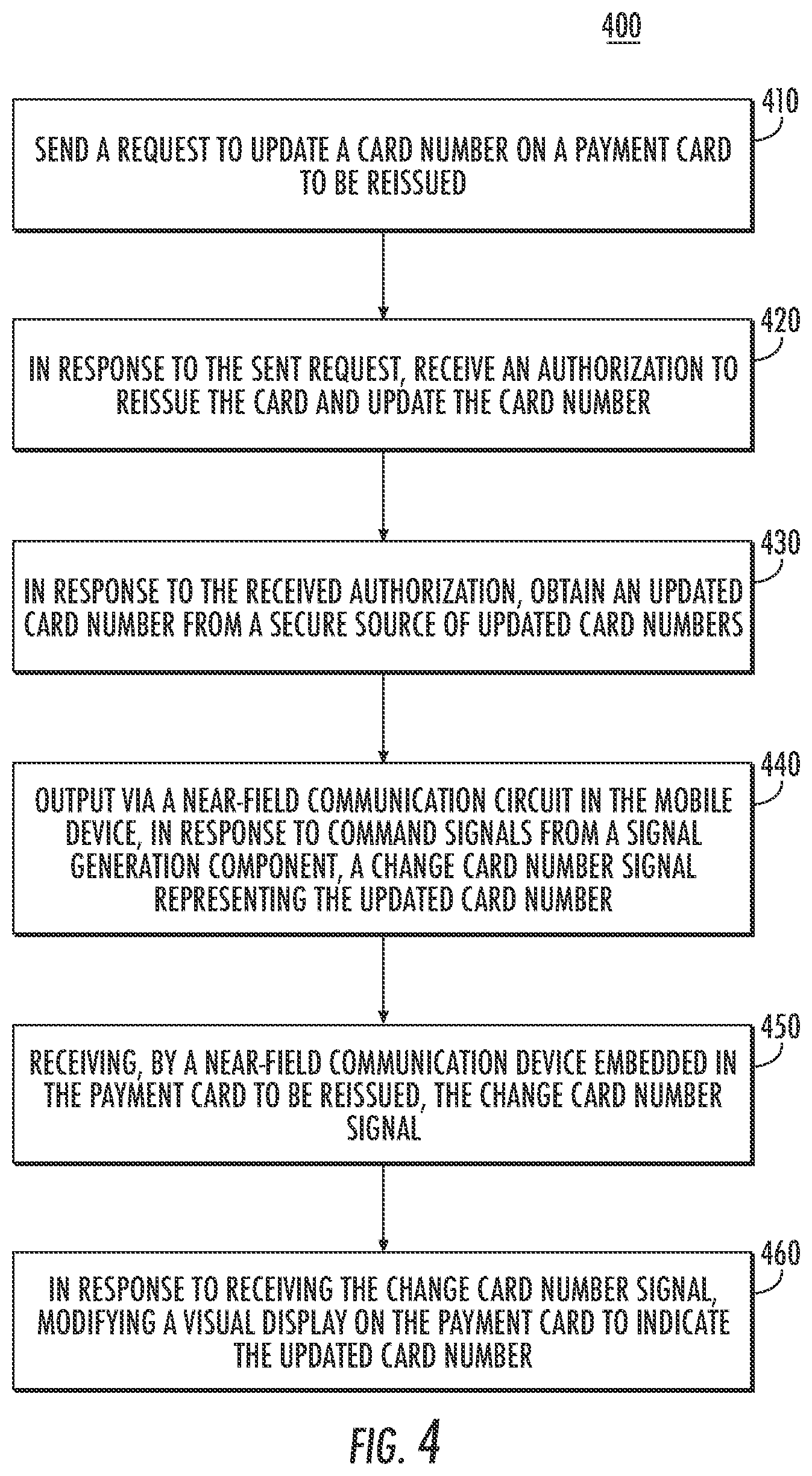 Patent US11783318 Figure 5 – System and method enabling mobile near-field communication to update display on a payment card