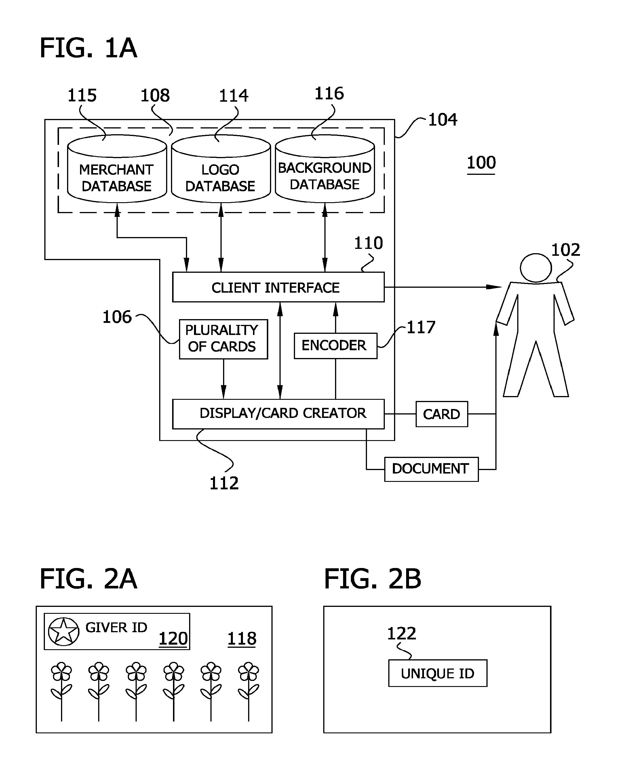 Patent US11783319 Figure 2 – Client customized virtual or physical card for use with selected merchants