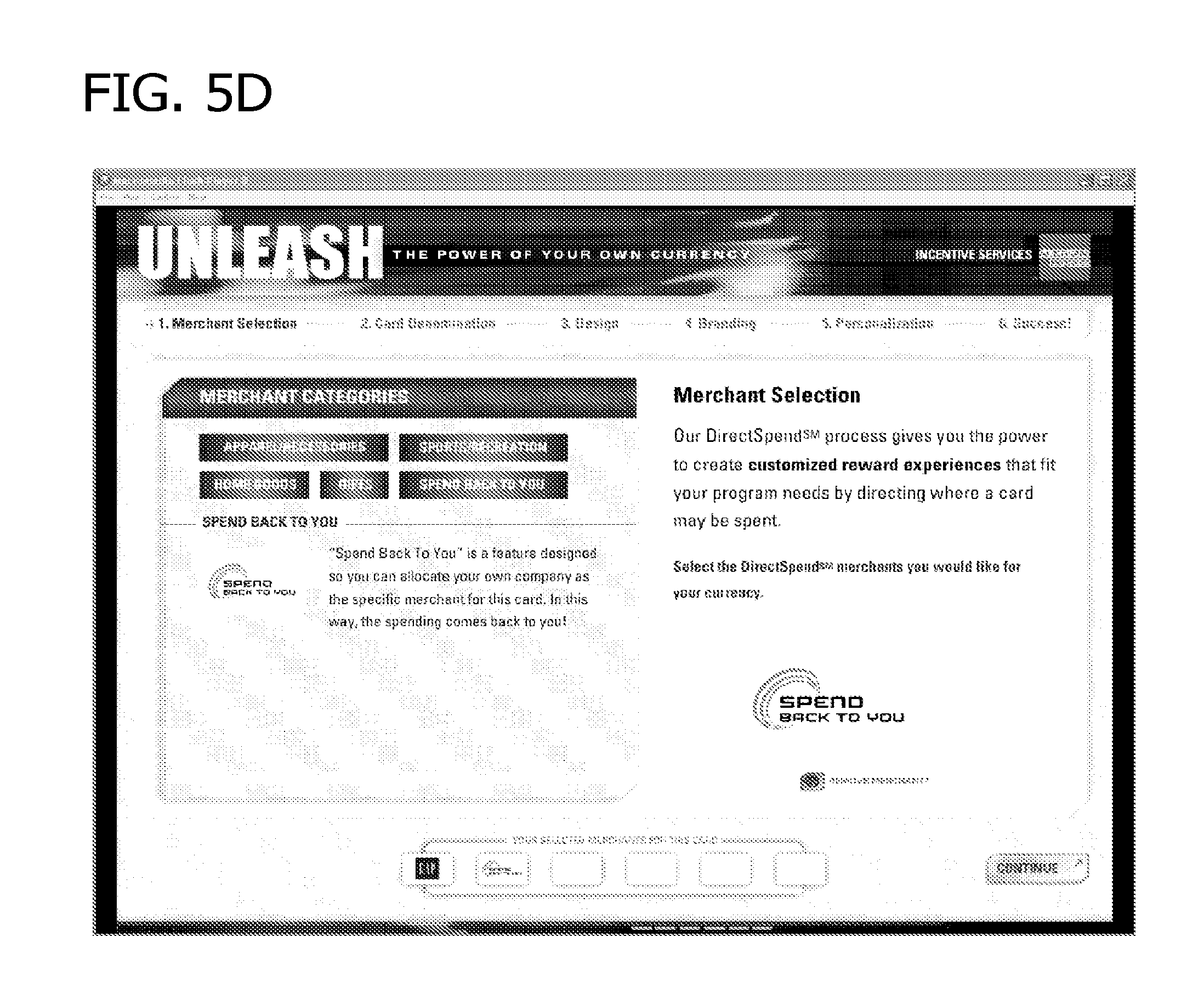 Patent US11783319 Figure 8 – Client customized virtual or physical card for use with selected merchants
