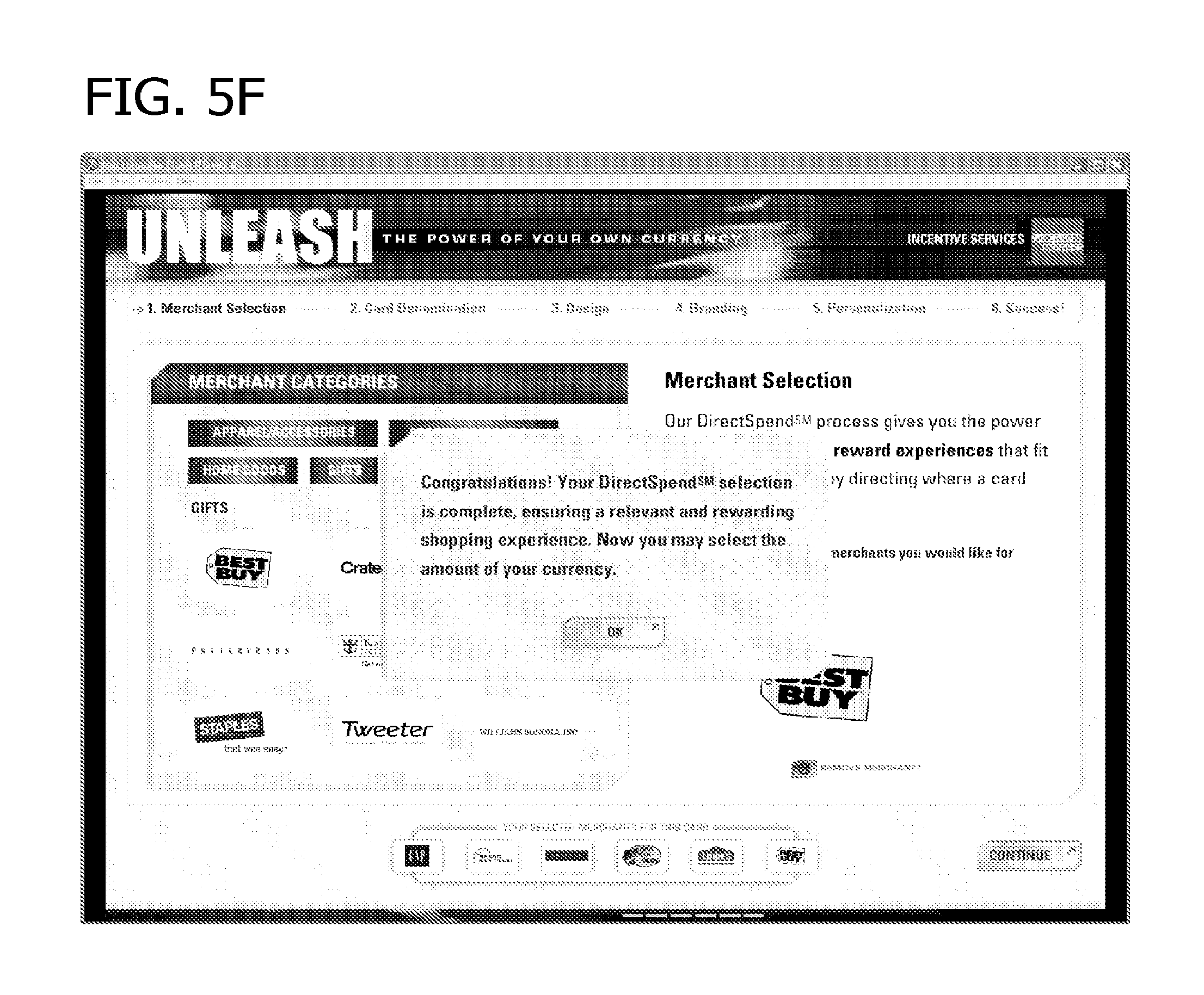 Patent US11783319 Figure 10 – Client customized virtual or physical card for use with selected merchants