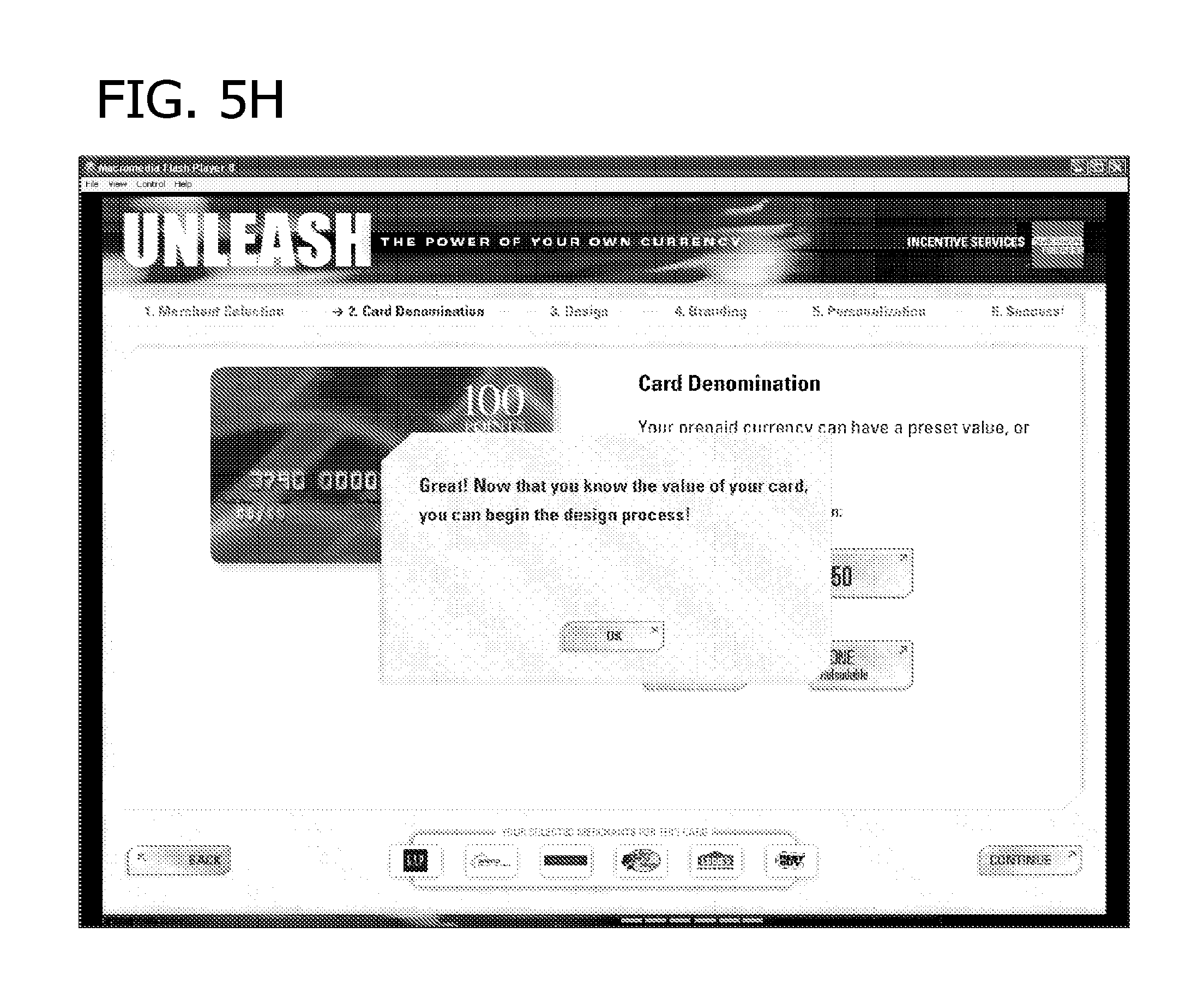 Patent US11783319 Figure 12 – Client customized virtual or physical card for use with selected merchants