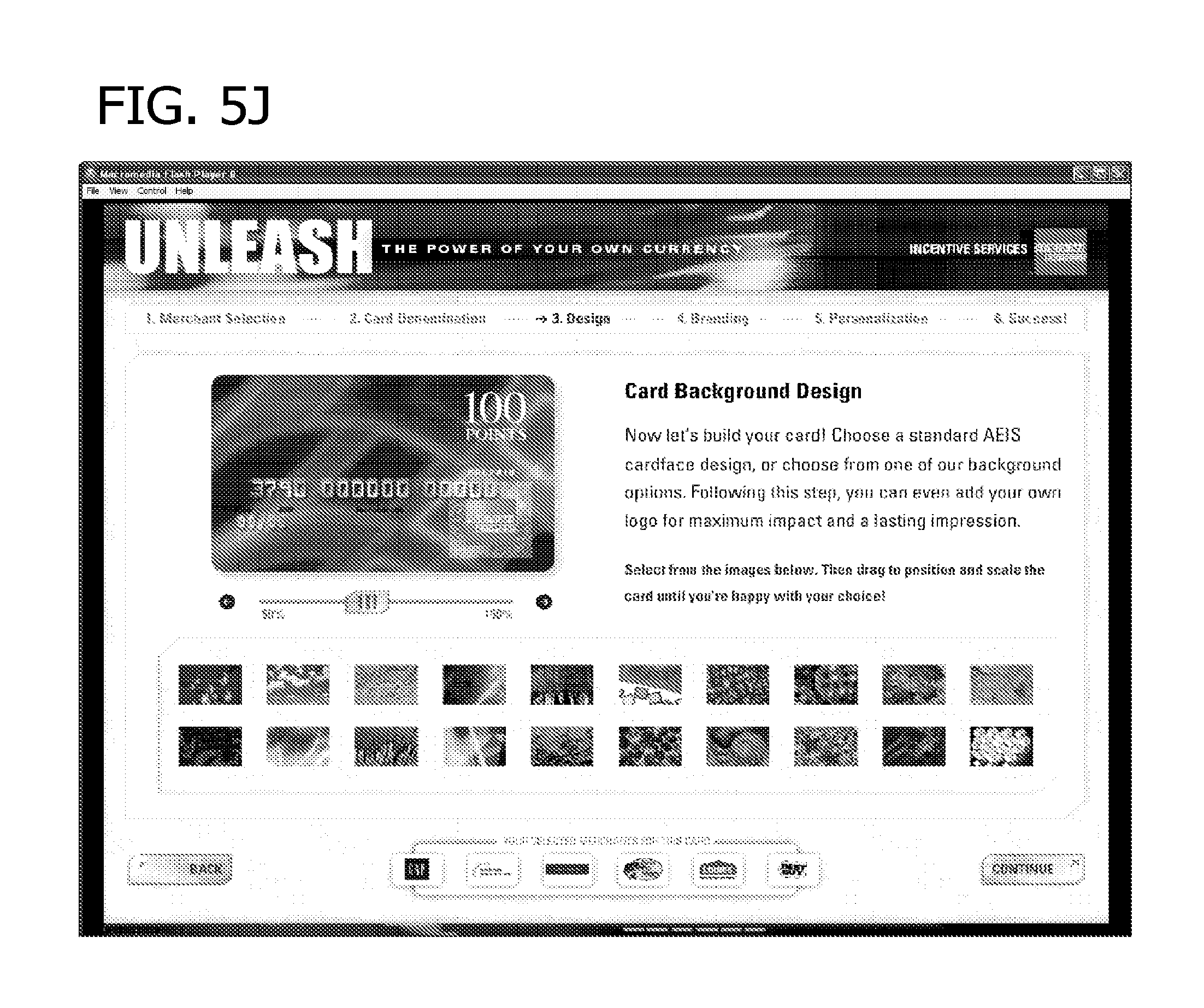 Patent US11783319 Figure 14 – Client customized virtual or physical card for use with selected merchants