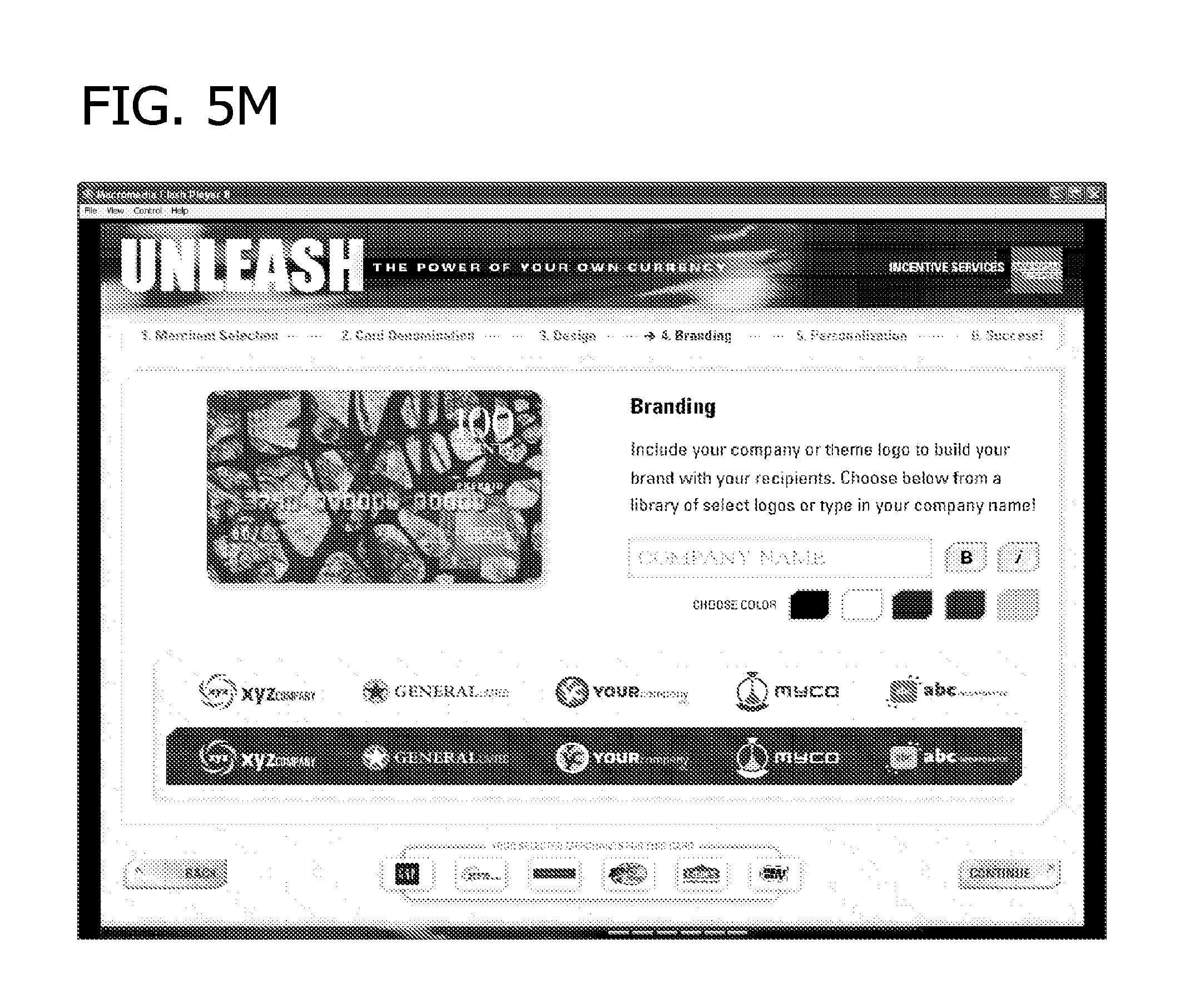 Patent US11783319 Figure 17 – Client customized virtual or physical card for use with selected merchants
