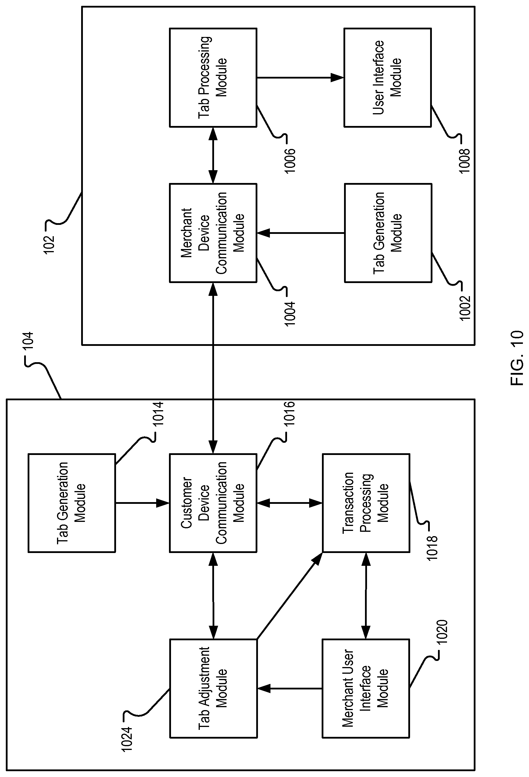Patent US11783331 Figure 10 – Cardless transaction using account automatically generated based on previous transaction