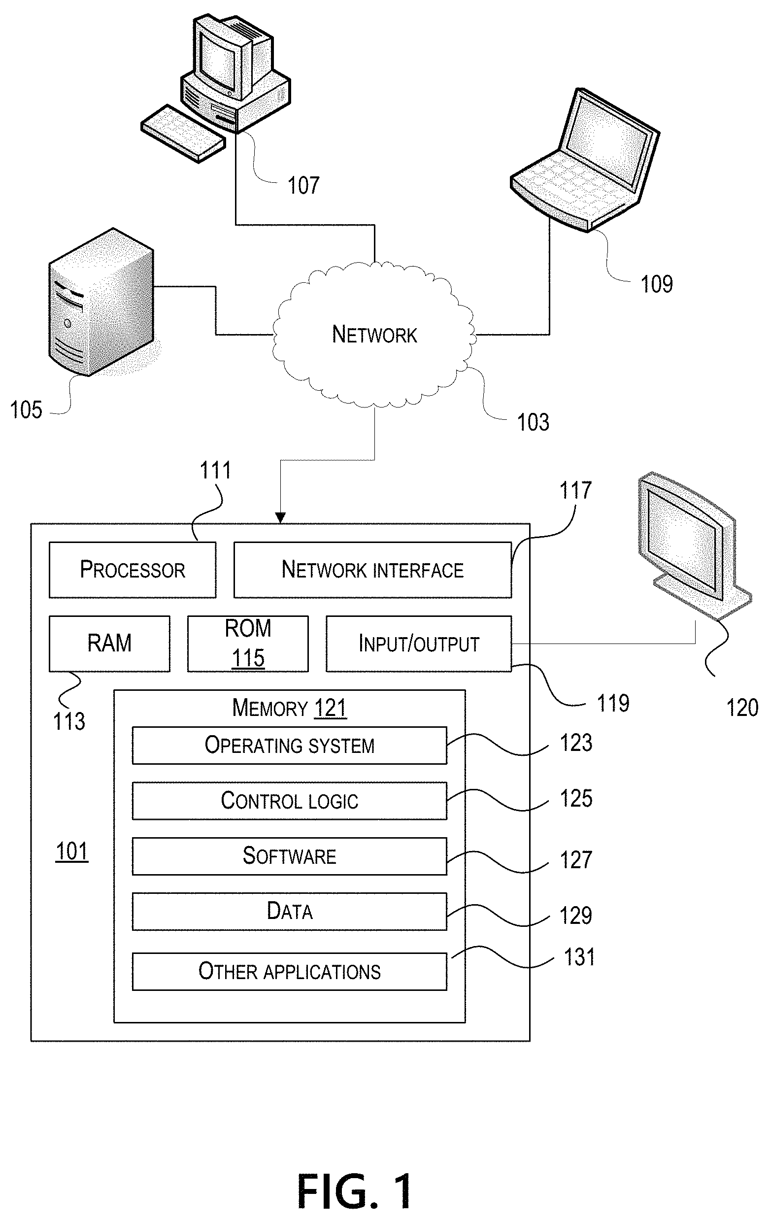 Patent US11783334 — Using an always on listening device skill to relay answers to transaction-based knowledge-based authentications — Figure 1