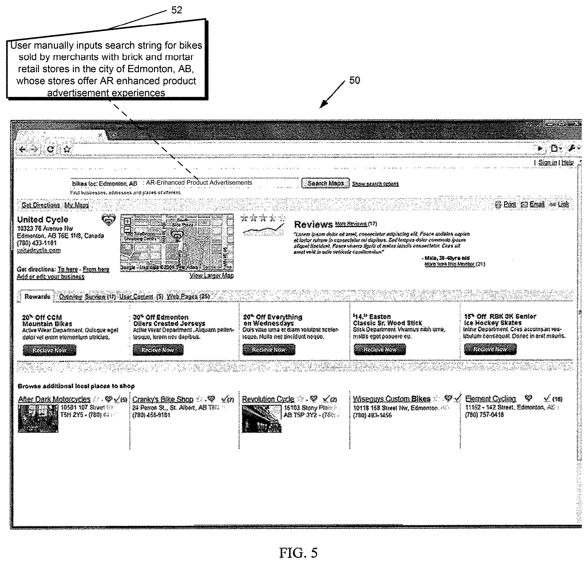 Patent US11783367 Figure 5 – Linking a transaction with a merchant to an interaction with an augmented reality advertisement