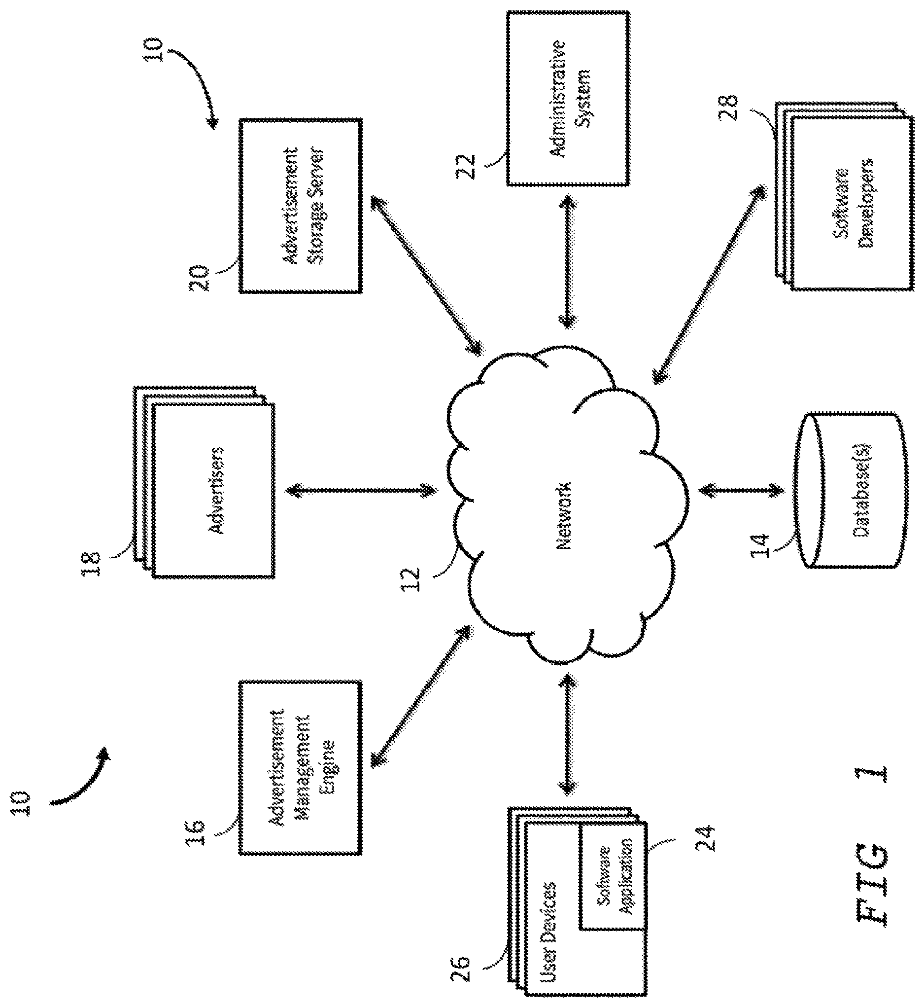Patent US11783383 Figure 1 – Method and system for providing advertising in immersive digital environments
