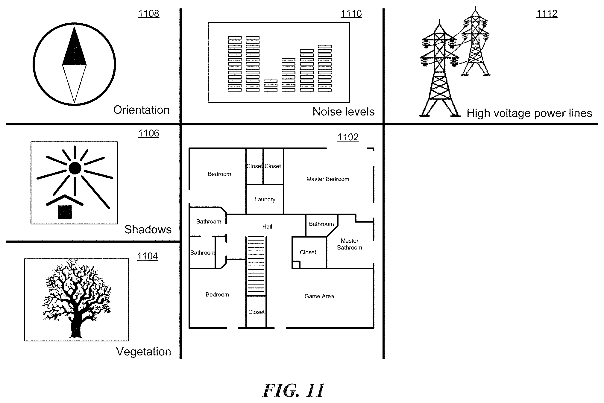 Patent US11783385 Figure 11 – Home valuation using identified exterior and interior features systems and methods